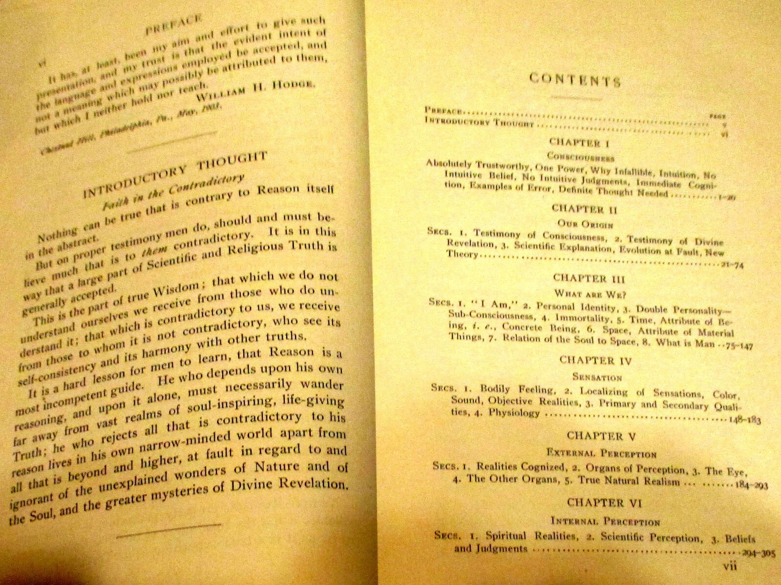 1903 Intuitive Perception “A New Philosophy of Natural Realism” H/C 475 Pages