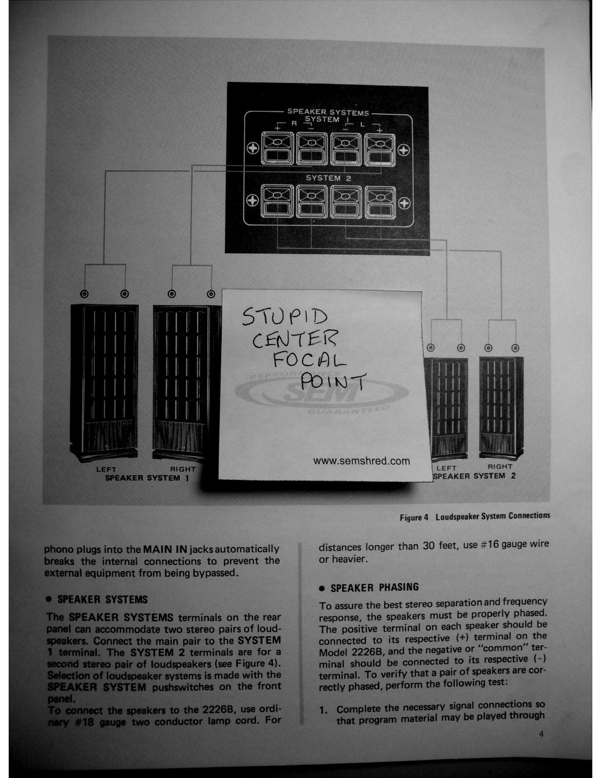 MARANTZ 2226B Stereophonic Receiver Handbook Of Instructions Manual SPIRAL CLOSU