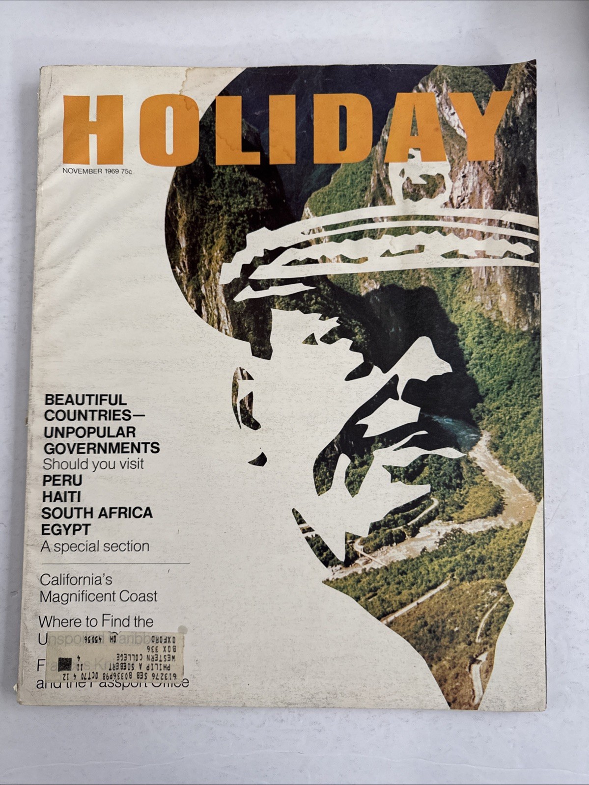 HOLIDAY Magazine November 1969 Peru Haiti South Africa Egypt Travel VTG