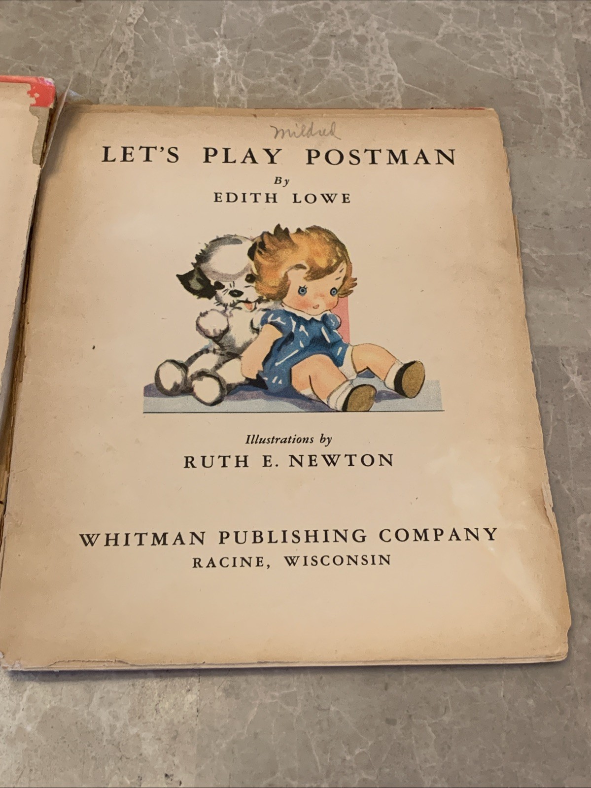 Let’s Play Postman Vintage 1939 Hardcover Children’s Book Whitman Publishing