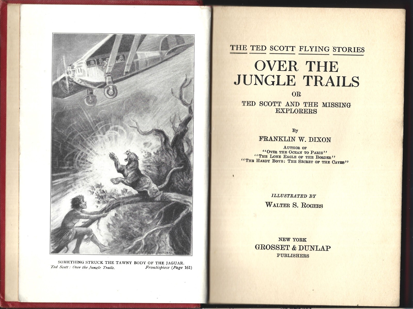 Over the Jungle Trails-Ted Scott HB-1929-Franklin W. Dixon-214 pages