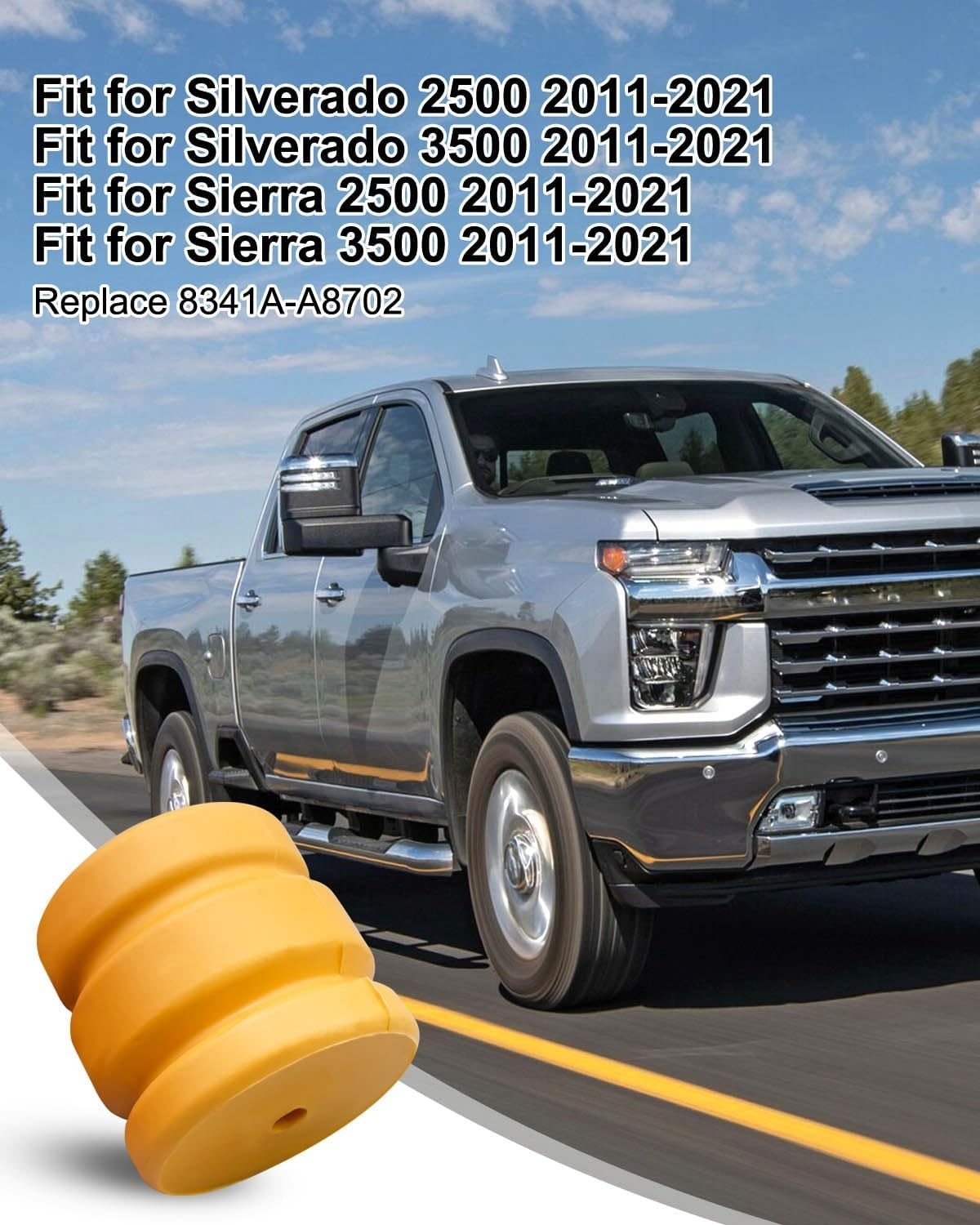 Front Bump Stop for Chevy Silverado/Sierra 2500 3500 (2011-2021)