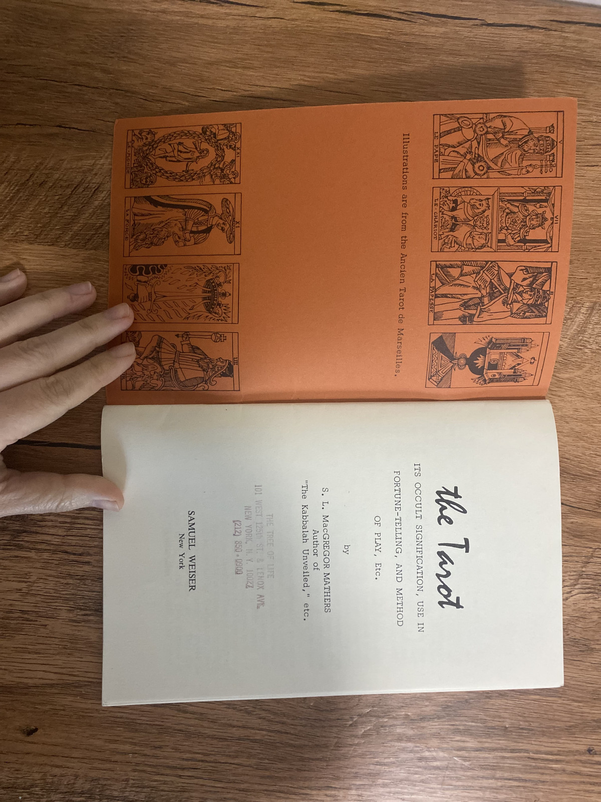 The Tarot Its Occult Significance S. L. MacGregor-Mathers Orange Pamphlet Book