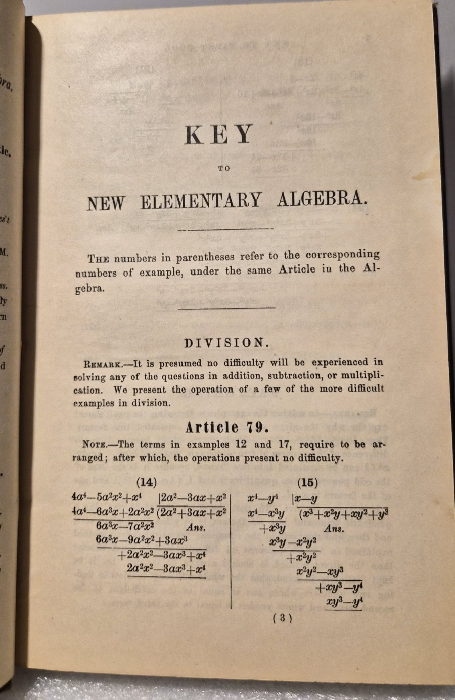 Ray’s Mathematical Series: Joseph Ray 1883/Very Good (see photos:)