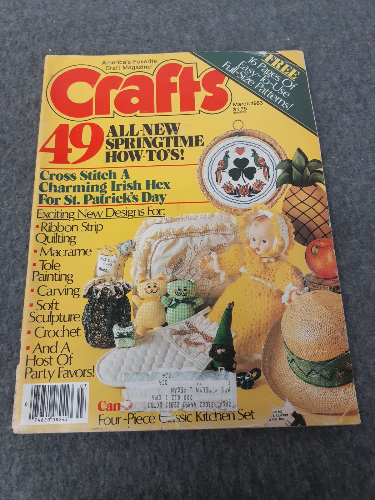 Vintage March 1983 ‘CRAFTS’ Magazine Includes 16 Pages of Full-Size Patterns