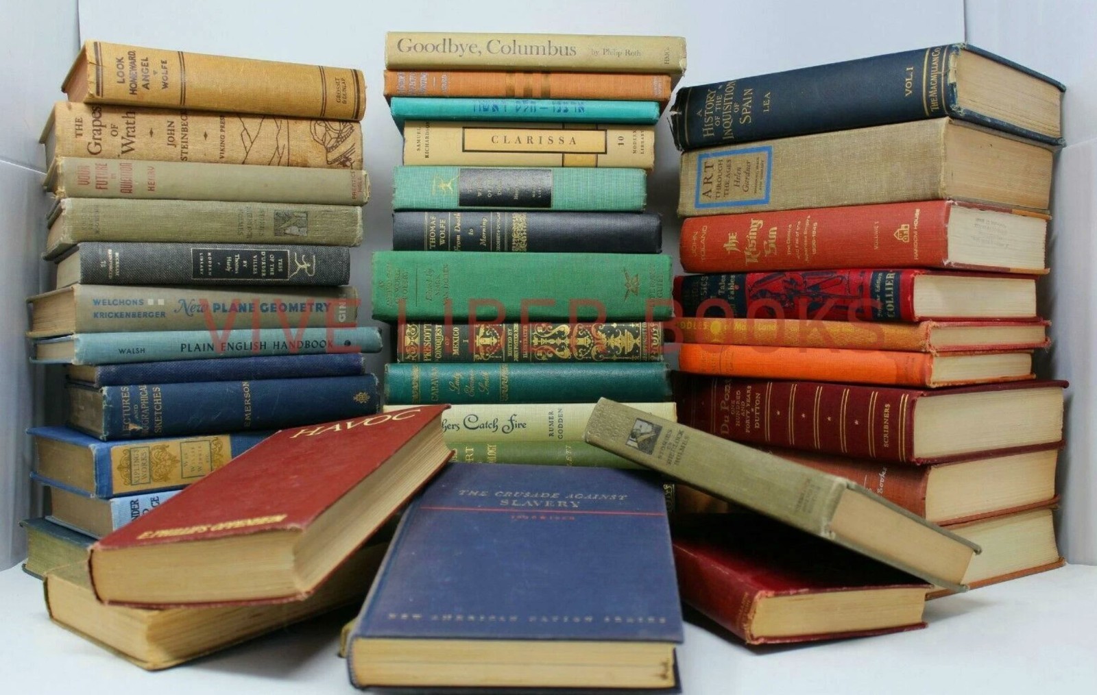 Lot of 10 Vintage Old Rare Antique Hardcover Books – Mixed Color – Random