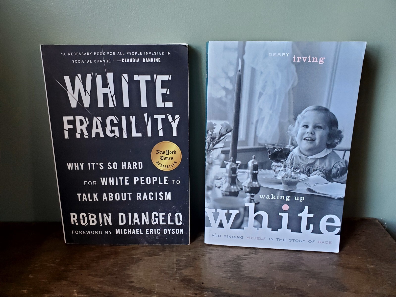 Lot of 2 Race Racism Books White Fragility by Diangelo Waking Up White by Irving