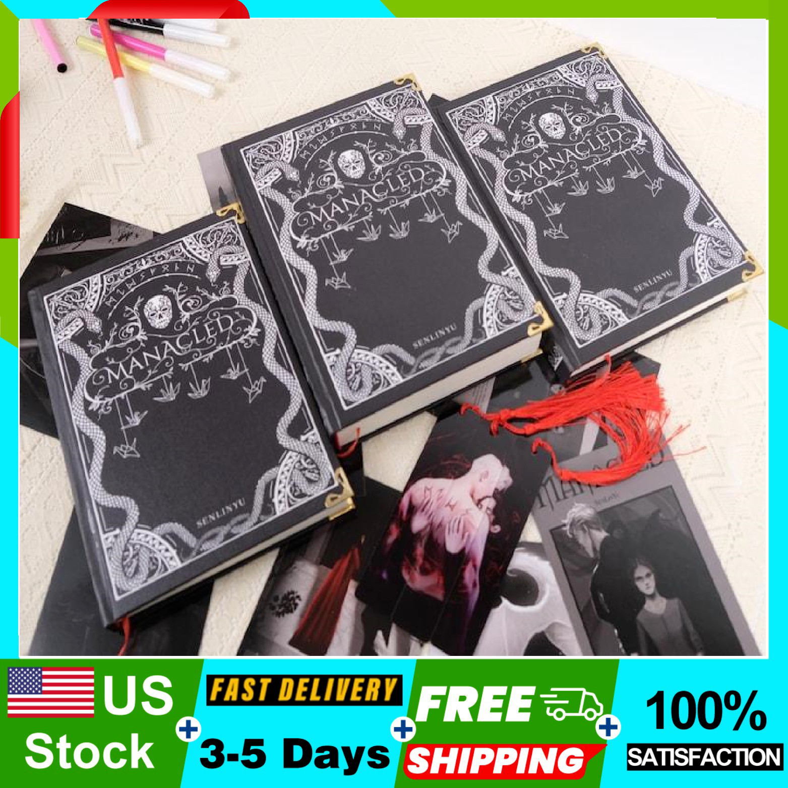 Manacled Book – Deluxe 3-Volume Edition with Illustrations – Full Series (1.2.3)