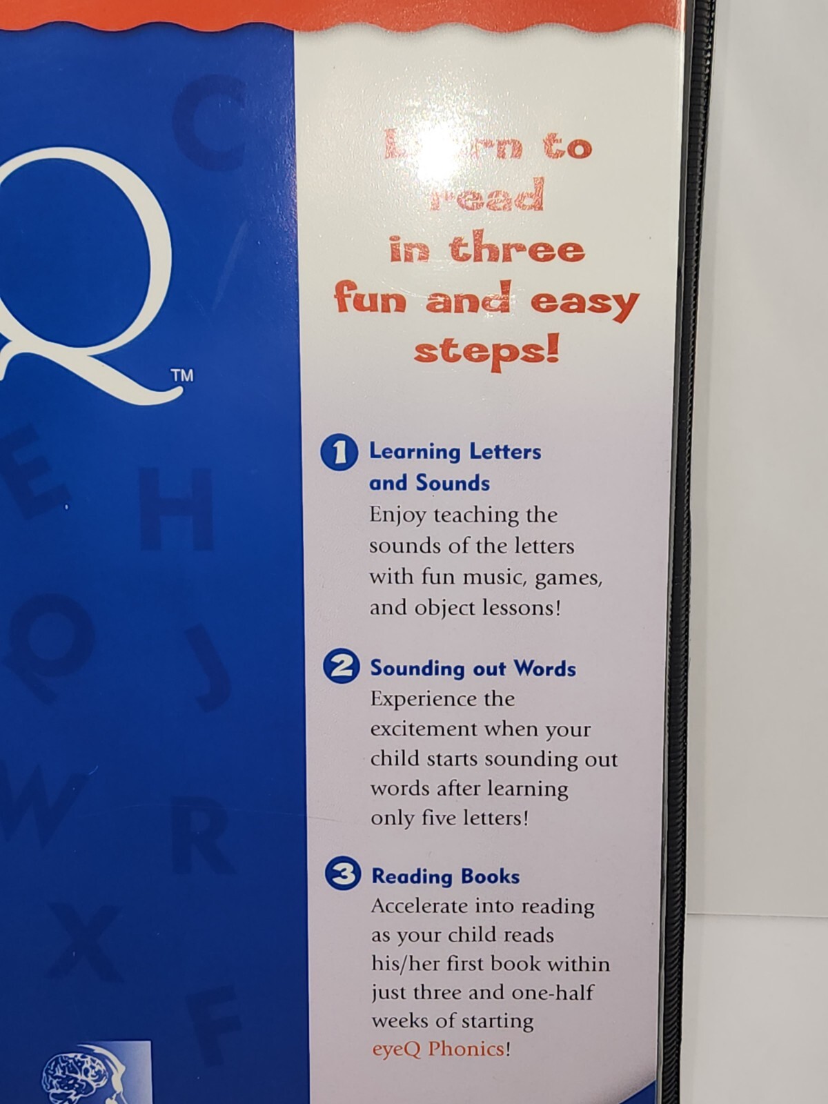 Eye Q Phonics Program Learn to Read, Incomplete. Missing 3 Small Pop Out Letters