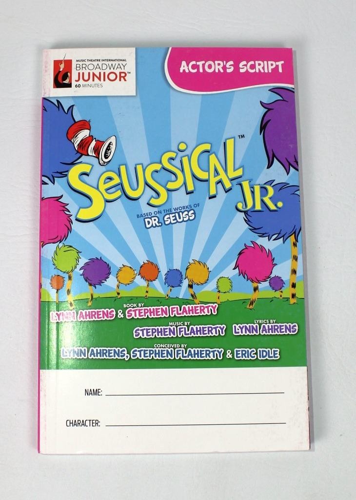 Seussical Jr. Actor’s Script Broadway Junior 60 Min Version Sheet Music Dr Seuss