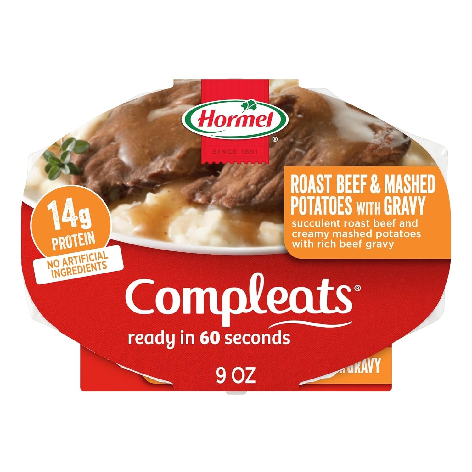 Roast Beef & Mashed Potatoes Microwave Tray – 9oz Pack of 6 for Quick Meals