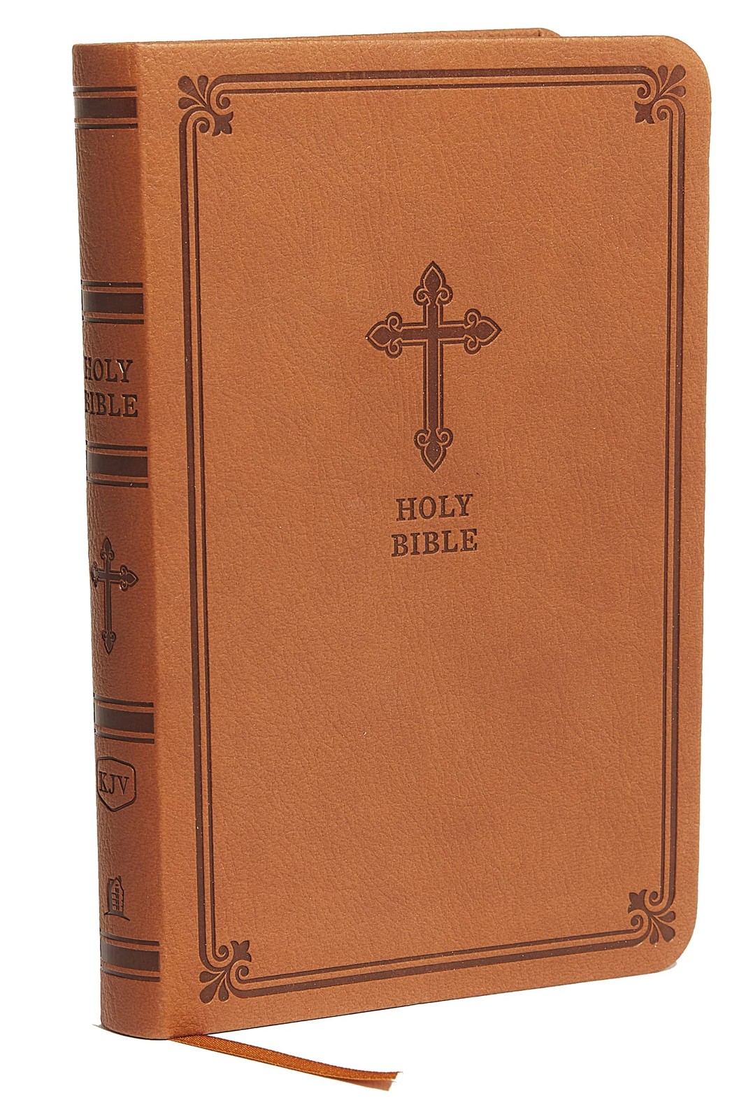KJV Holy Bible: Value Compact Thinline, Brown Leathersoft, Red Letter, Comfort