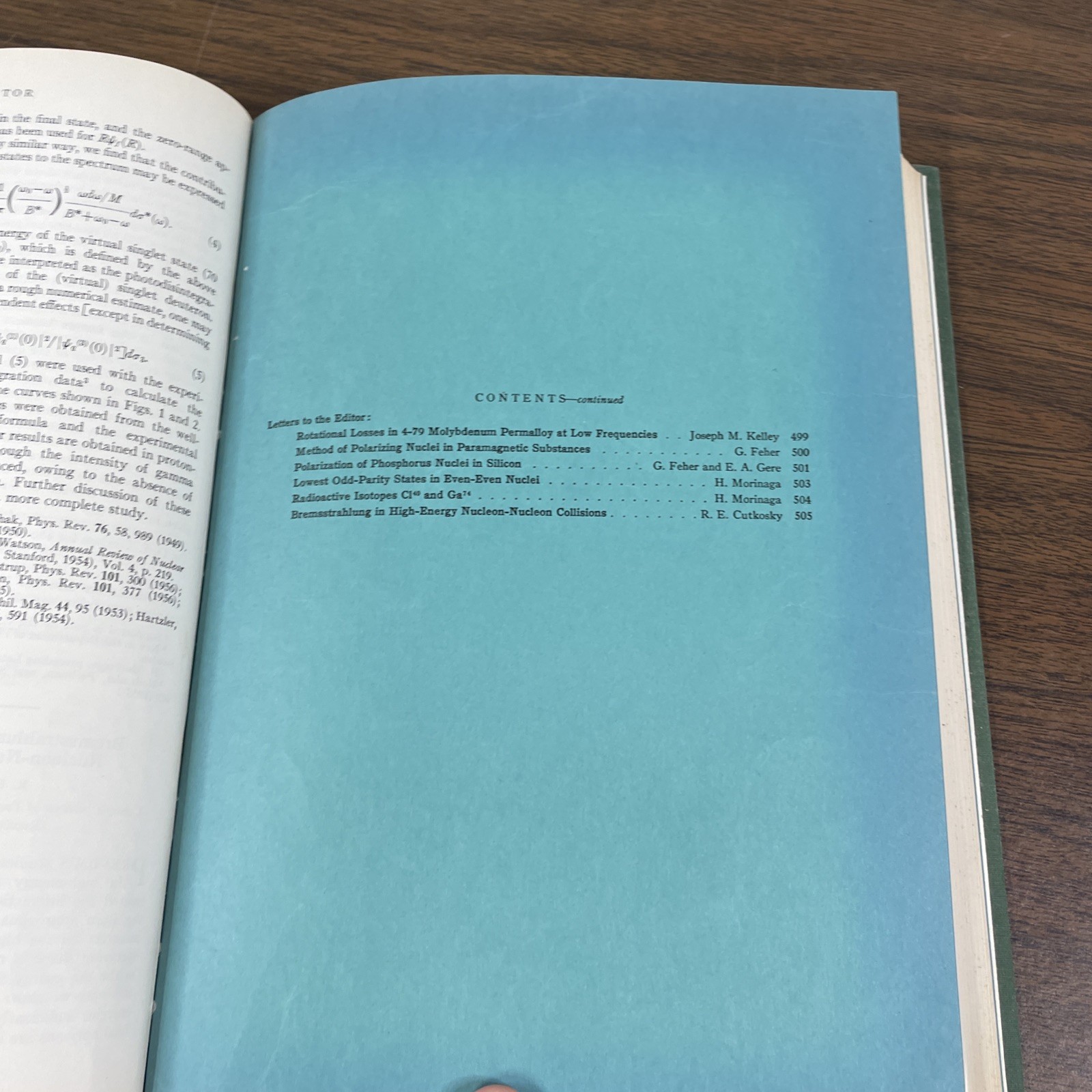 The Physical Review Journal 1956 Vol 103 1 – 838 American Physics Society