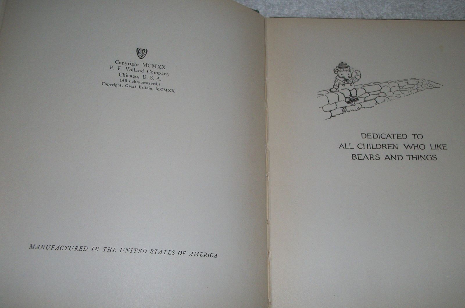 Antique The Little-Brown-Bear by Johnny Gruelle; M.A.Donohoe, 1920, 1st Edition