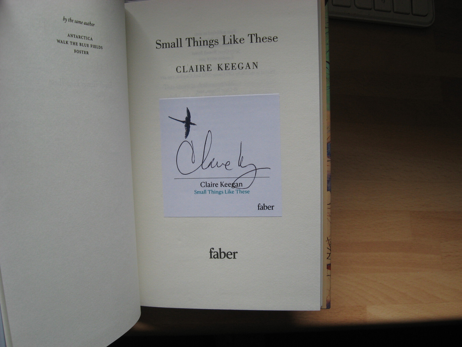 Claire Keegan signed Small Things Like These HB Booker Prize 2022 Shortlist film