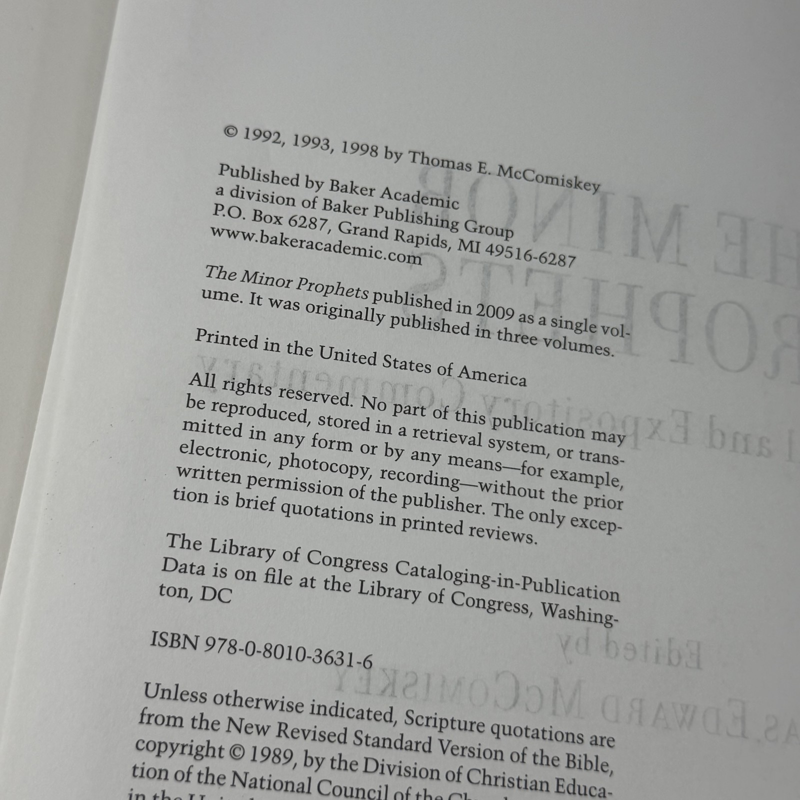 The Minor Prophets Exegetical & Expository Commentary Thomas Edward McComiskey