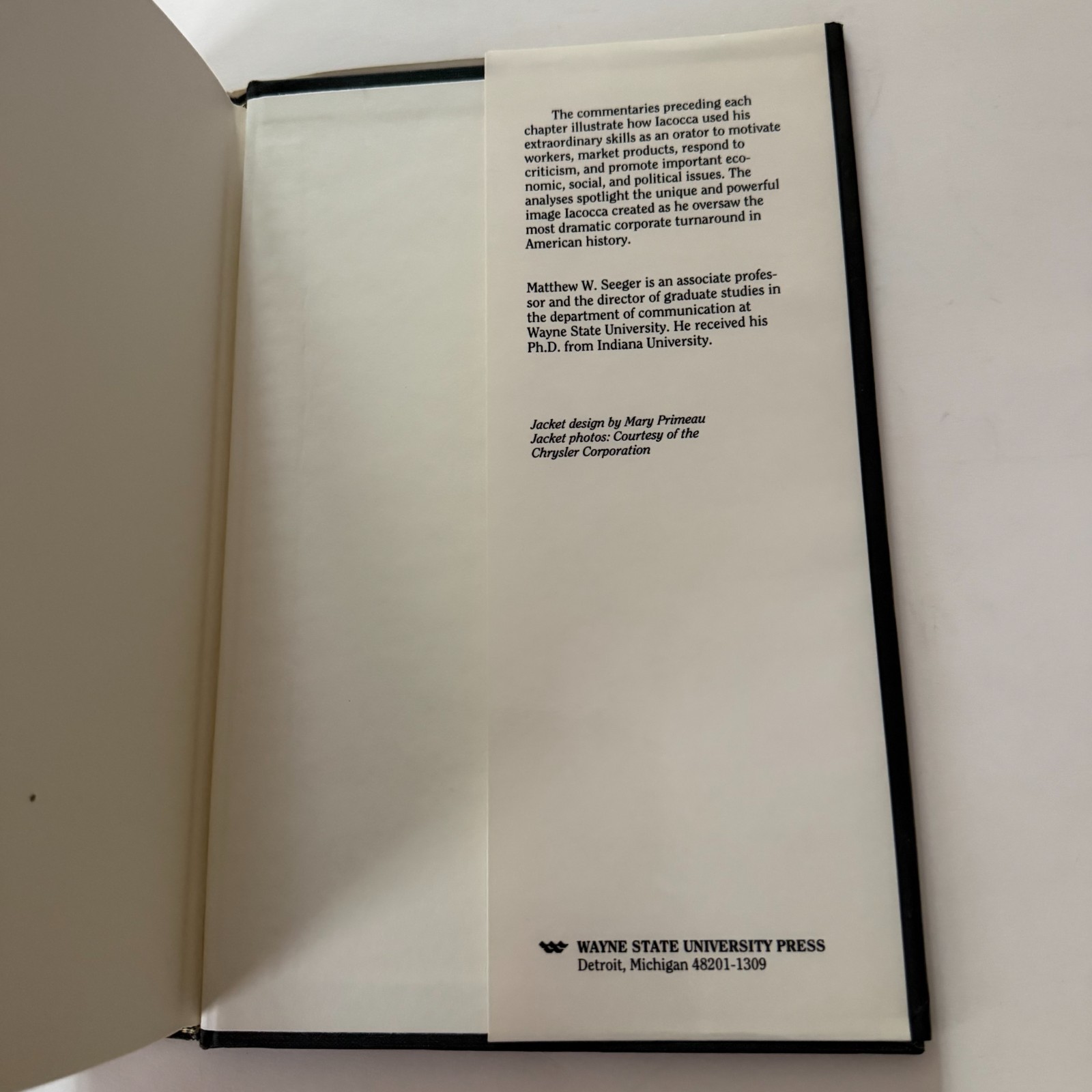 I Gotta Tell You: Speeches of Lee Iacocca Hardcover 1994
