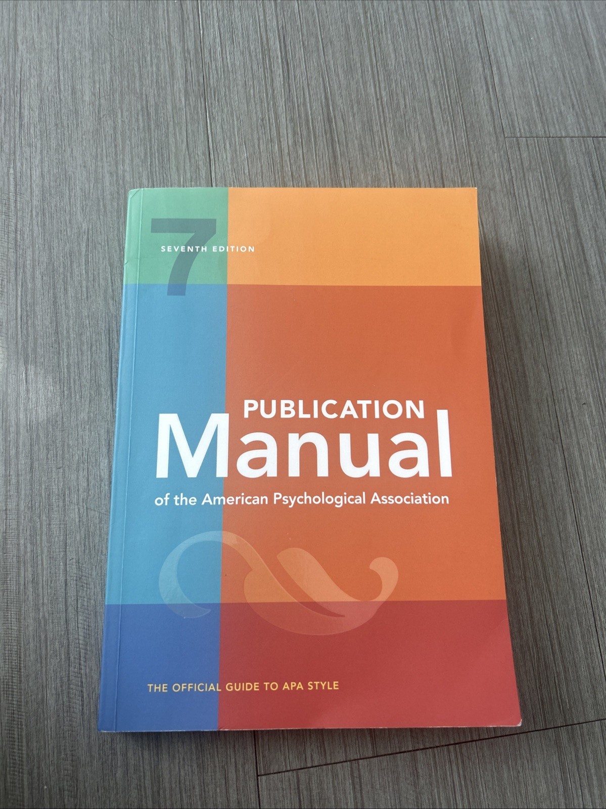 Publication Manual (OFFICIAL) 7th Edition of the American Psychological Assoc