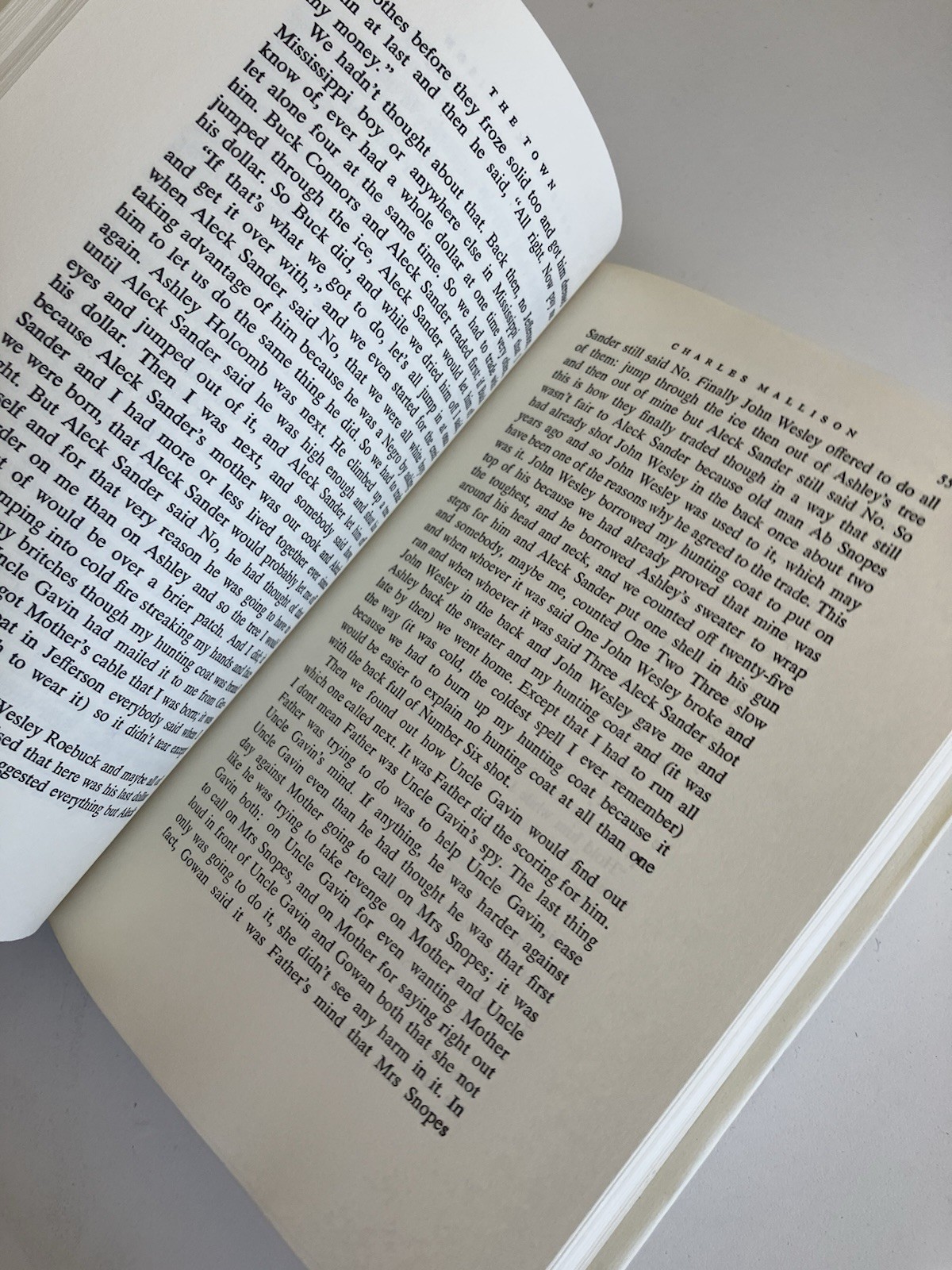 William Faulkner the town HBDJ 1957 Random House Nice Copy