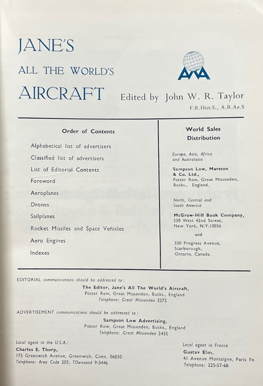 Jane’s All the World’s Aircraft 1967-68 / John W. R. Taylor (ed.)