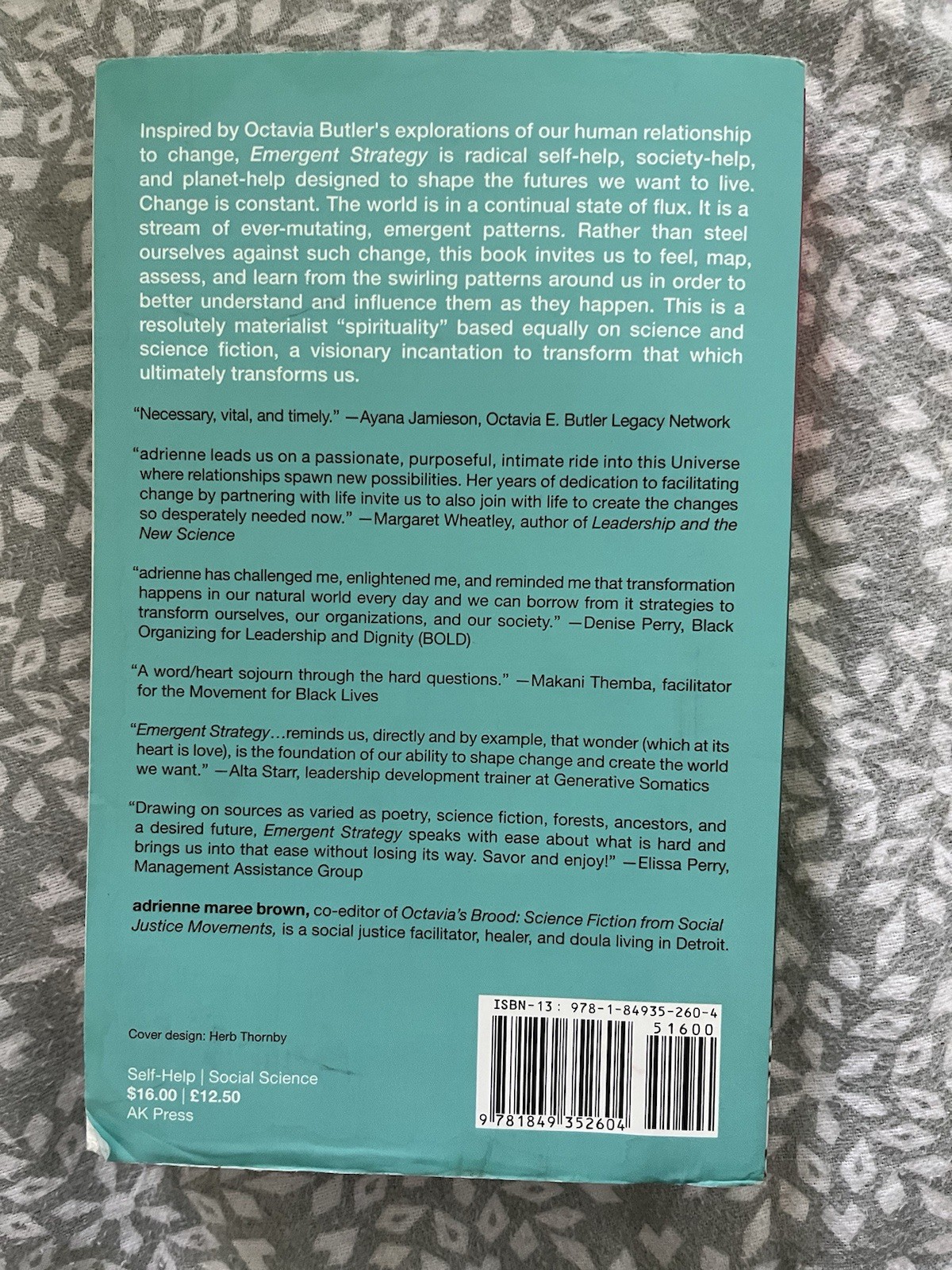 Emergent Strategy by adrienne maree brown Paperback Self-Help AK Press
