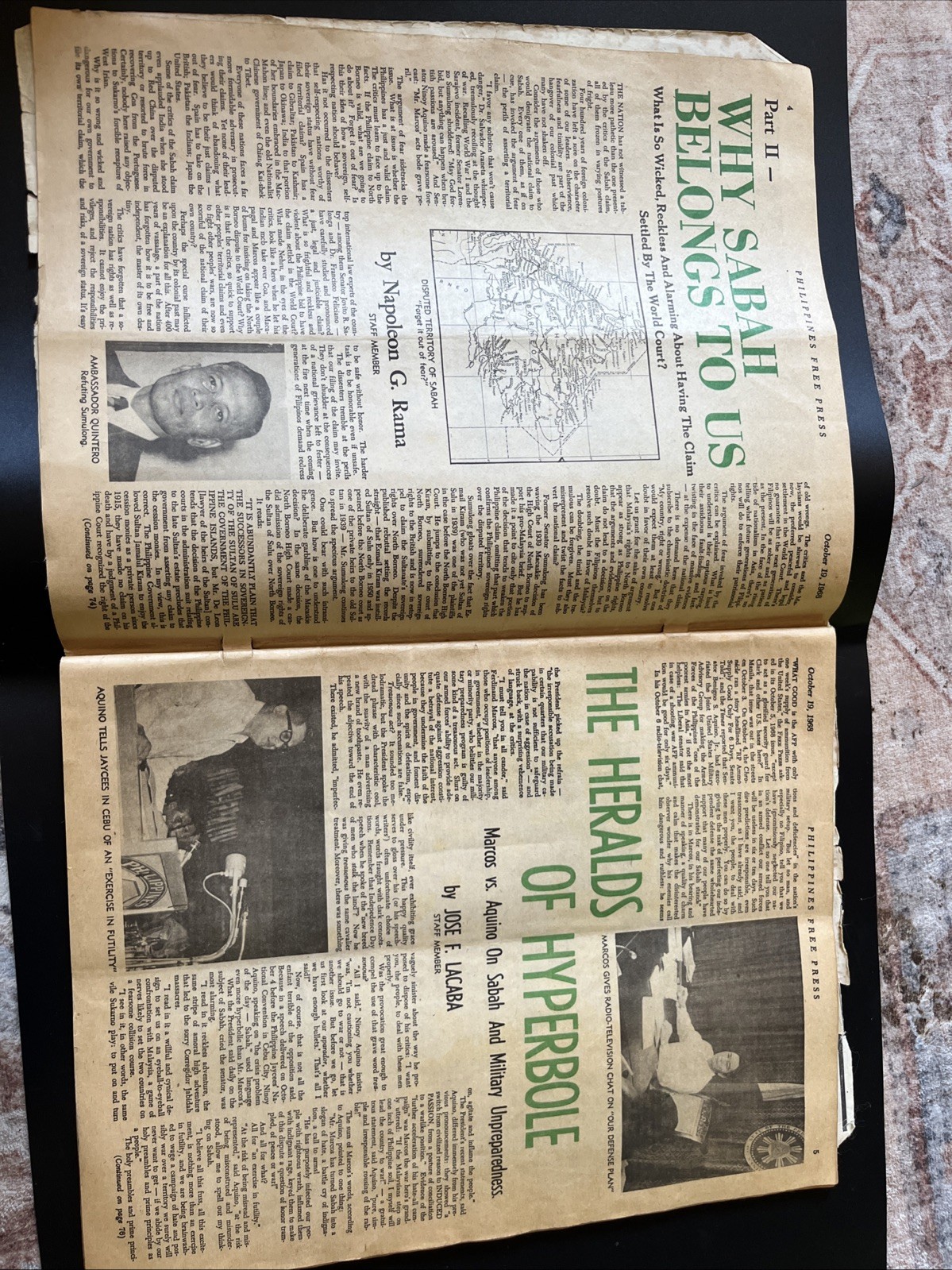 Free Press Magazine Philippines October 19, 1968 “…MY GUY!”