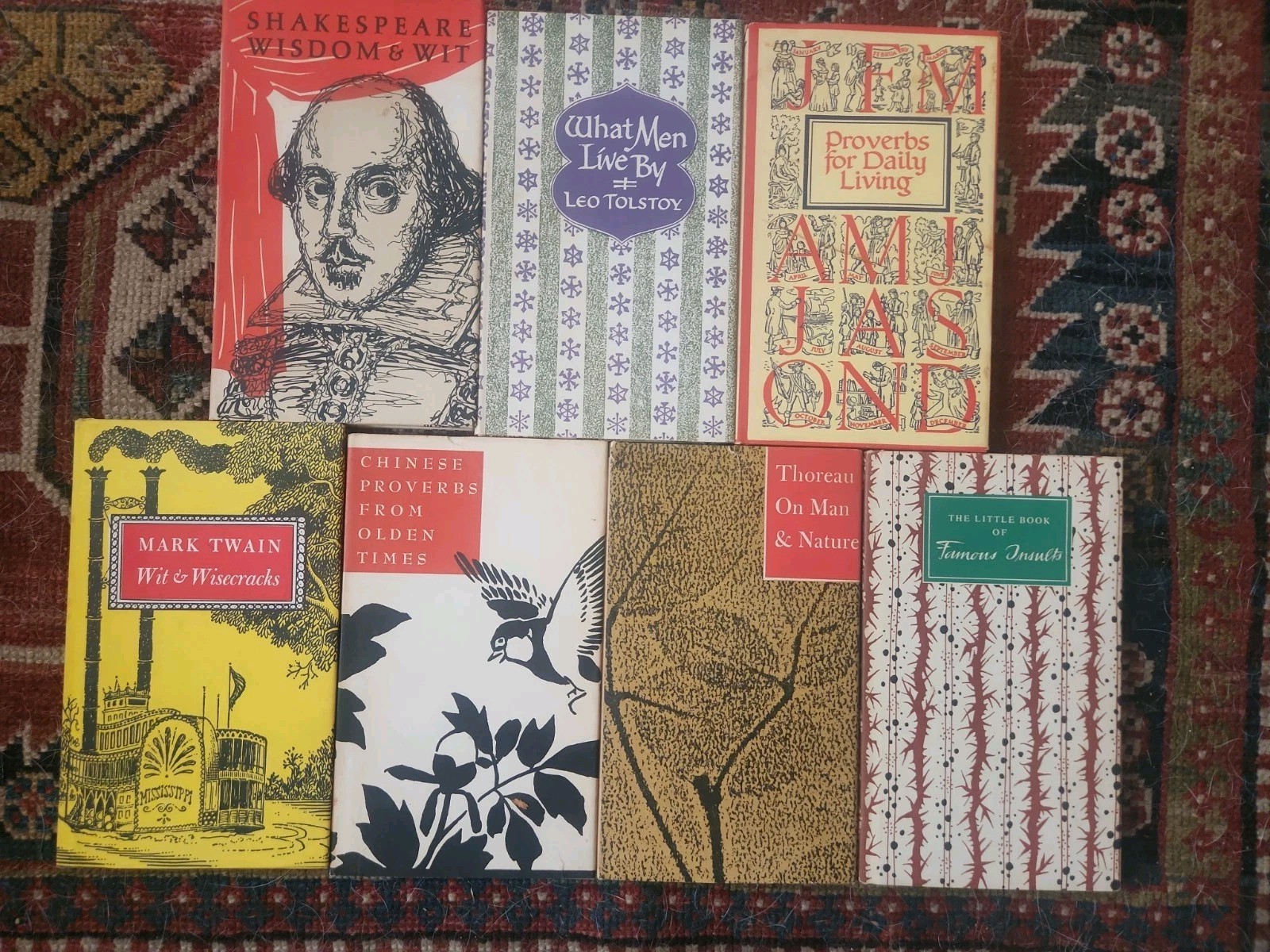 1960 Peter Pauper Press Lot (7) Shakespeare, Twain, …etc. As Shown