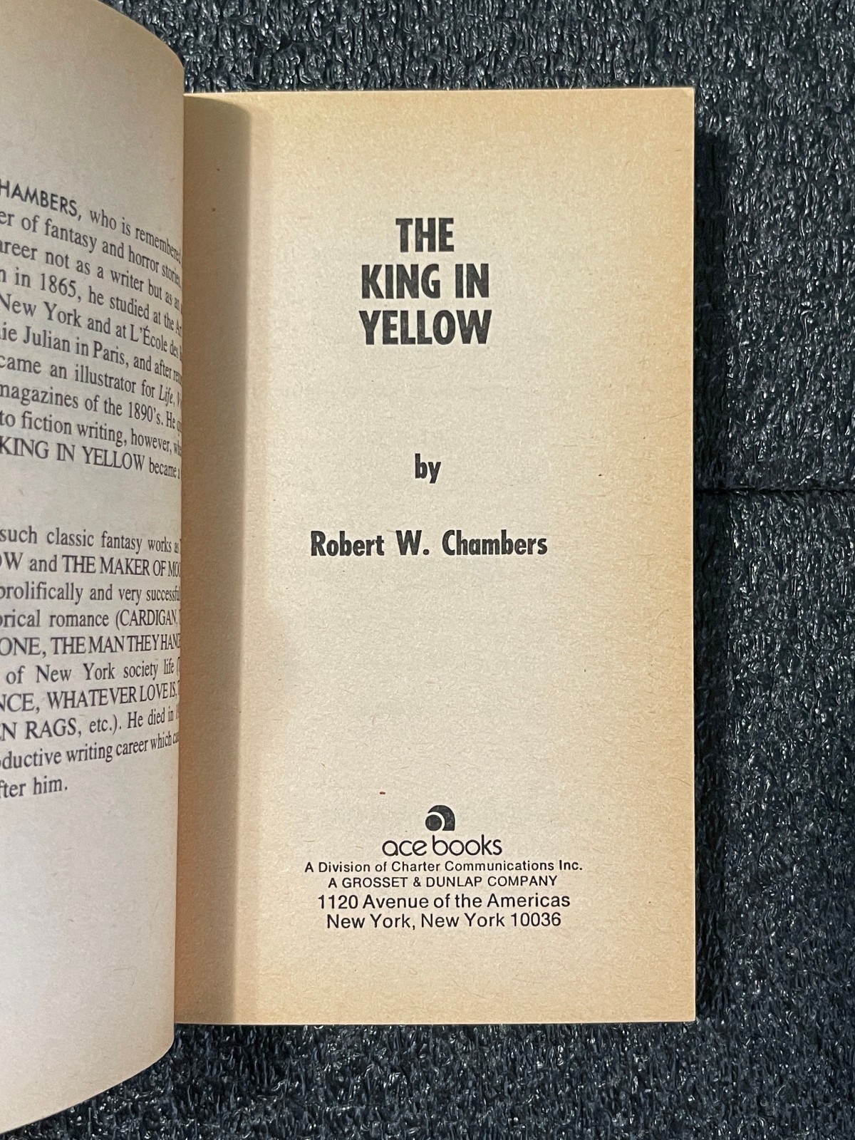 HORROR Robert W Chambers King In Yellow 1977 1st VTG PB Weird FictIon CTHULHU