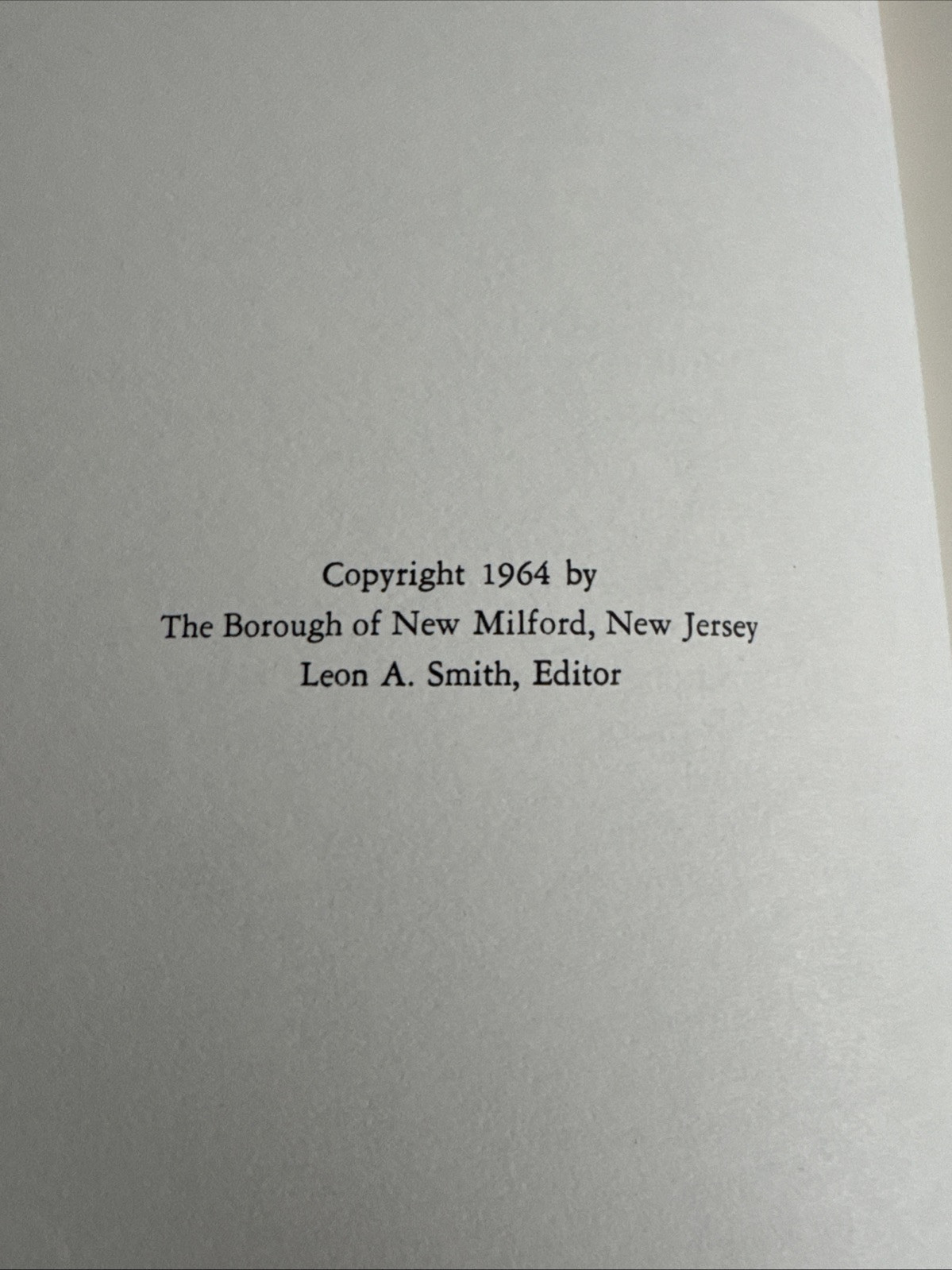 1964 New Milford New Jersey History Hard Cover First Edition Illust. 116 pages