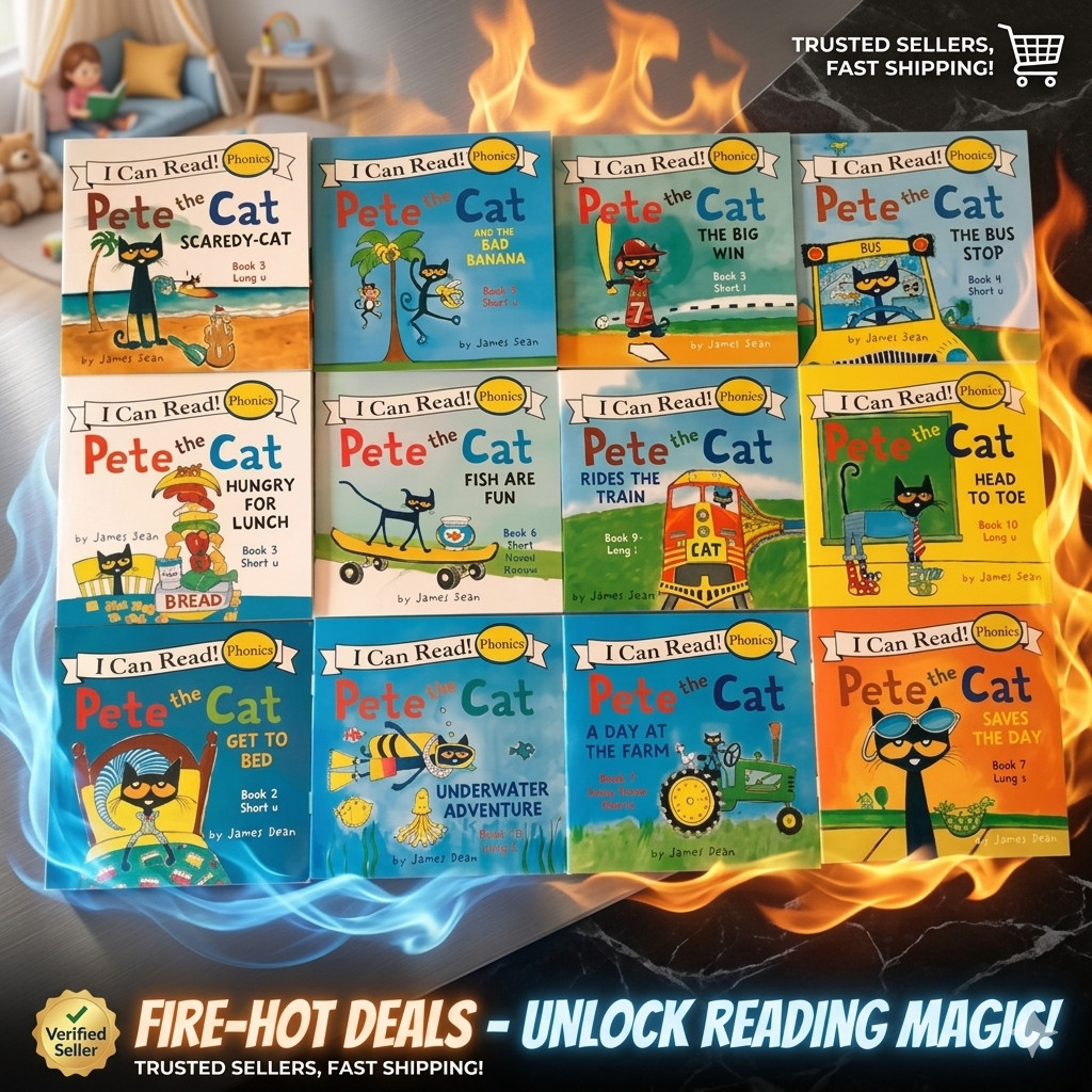 Pete the Cat I Can Read Phonics Kids Decodable Books Lot 12