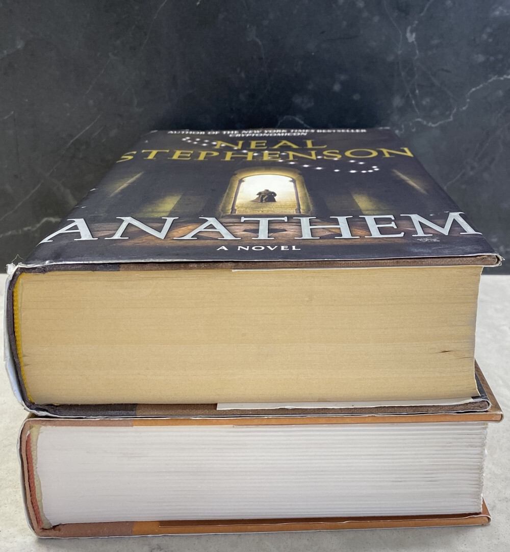 2 bk lot by Neal Stephenson: The Confusion, and Anathem (Hardcover 1st Editions)