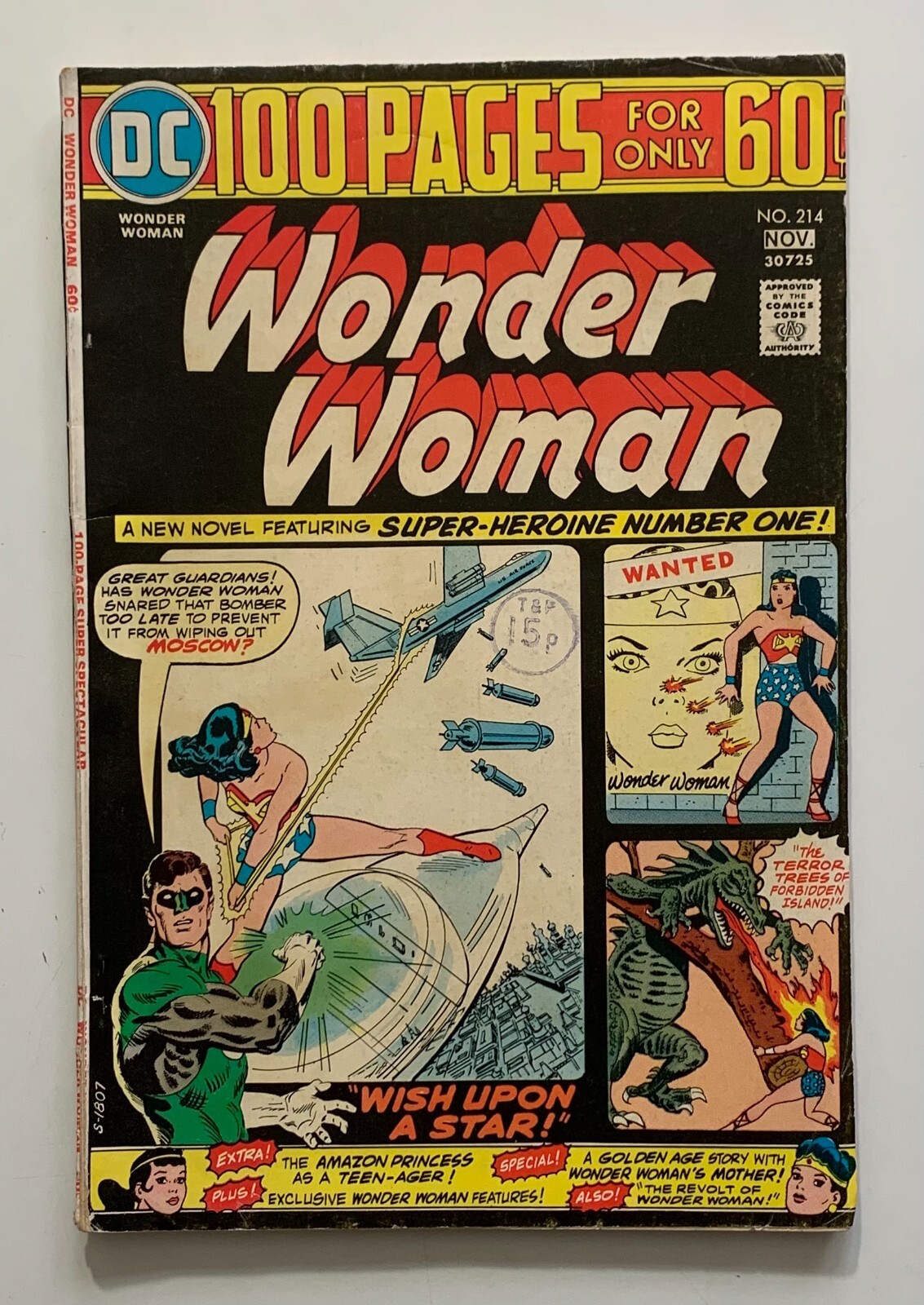 Wonder Woman #214 Super Spectacular 100 pages (DC 1974) VG/FN Bronze Age comic