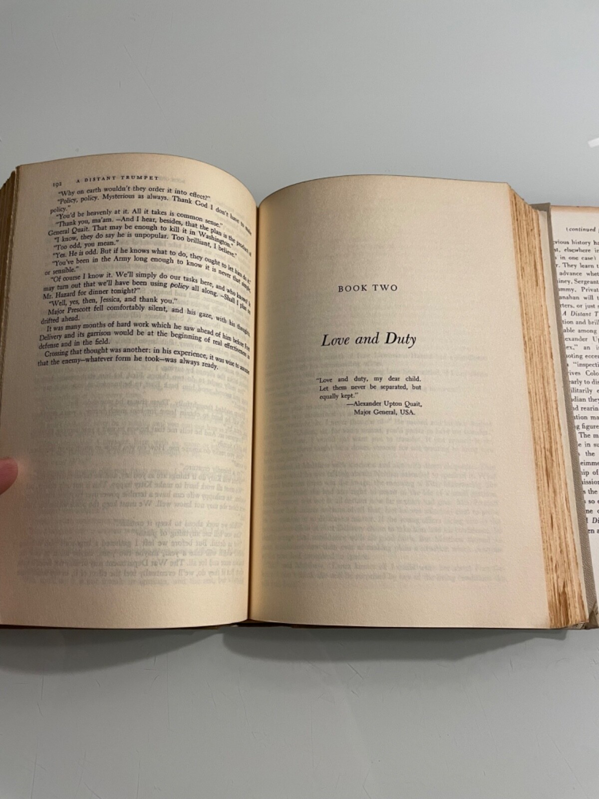 A Distant Trumpet Paul Horgan 1960 Farrar Straus & Cudahy HC/DJ Book Club Ed.