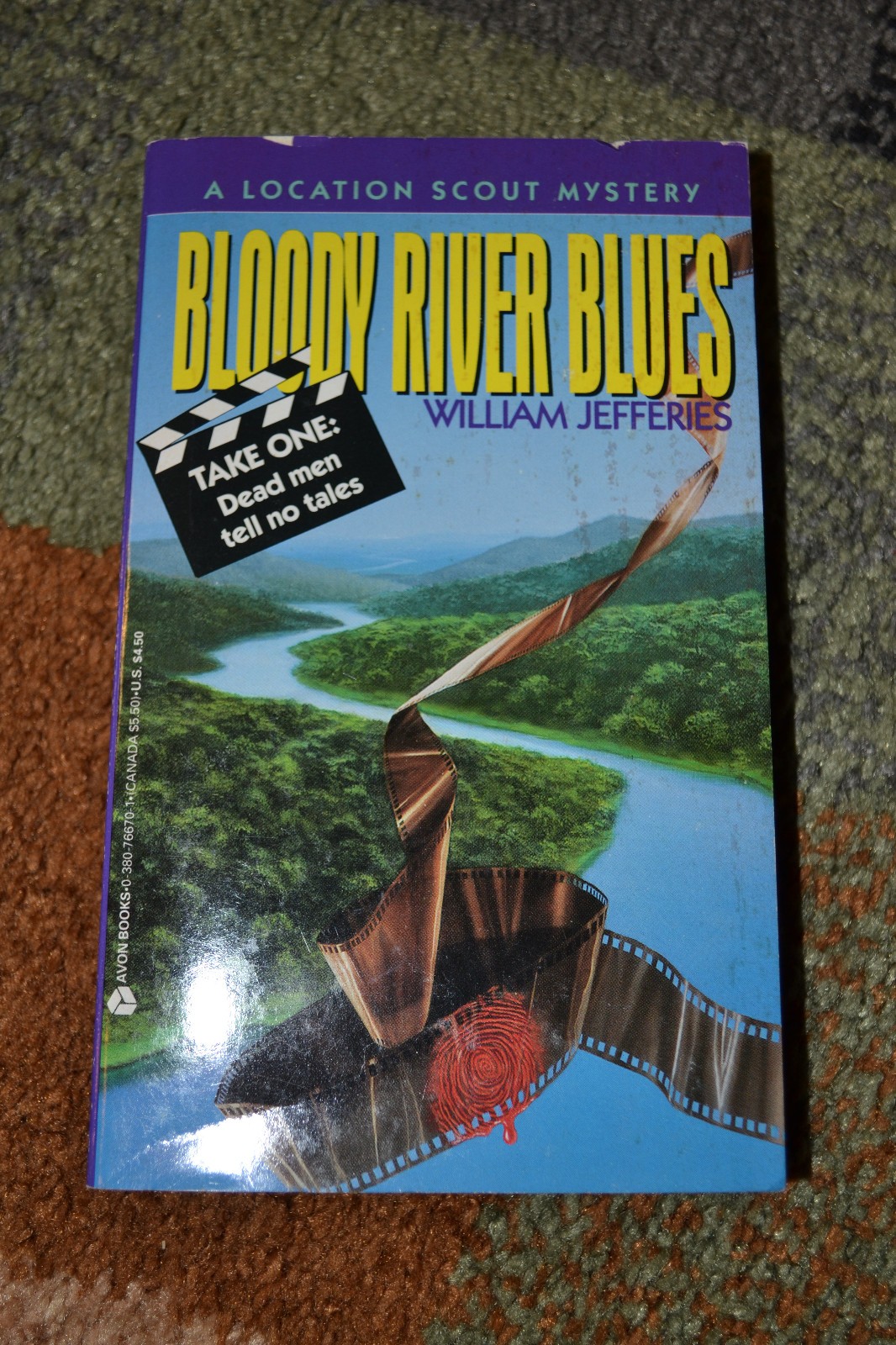 JEFFERY DEAVER AS WM JEFFERIES, SIGNED, BLOODY RIVER BLUES,PB, , 1993 1/1, VF