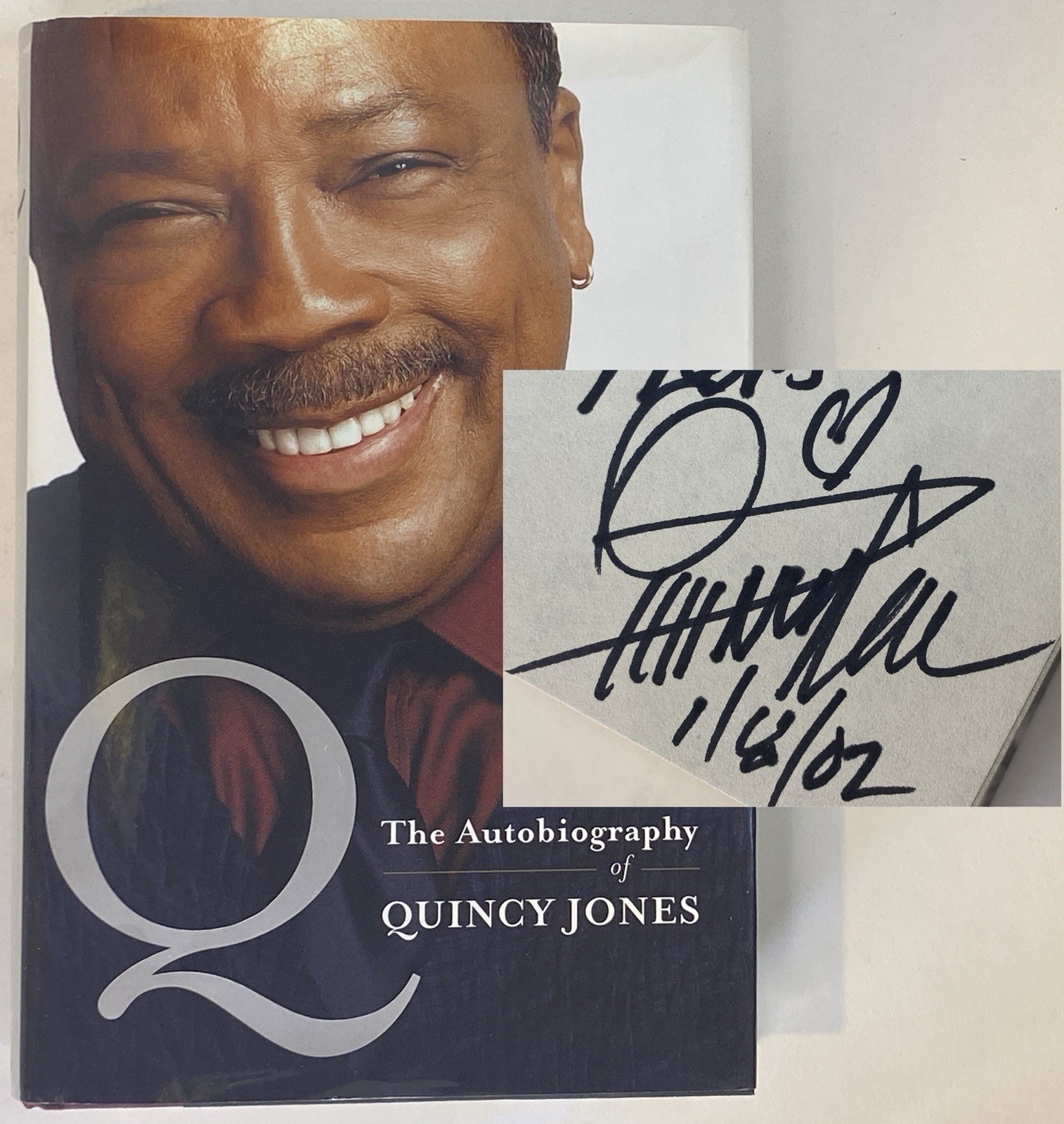 Q The Autobiography of Quincy Jones SIGNED 2001 hcdj 1st ed inscribed to XM boss