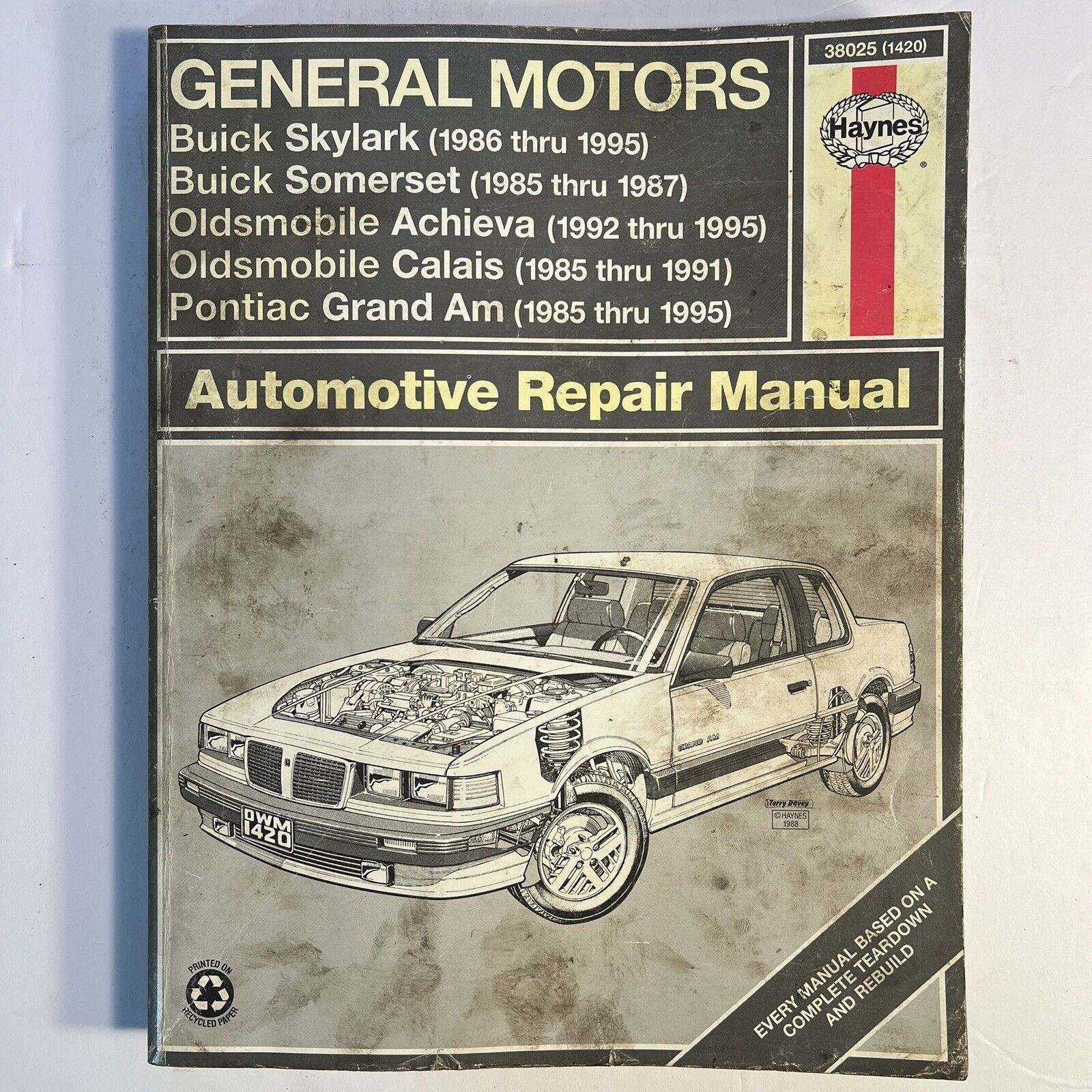 Haynes Automotive Repair Manual 38025 1420 General Motors GM Cars Paperback