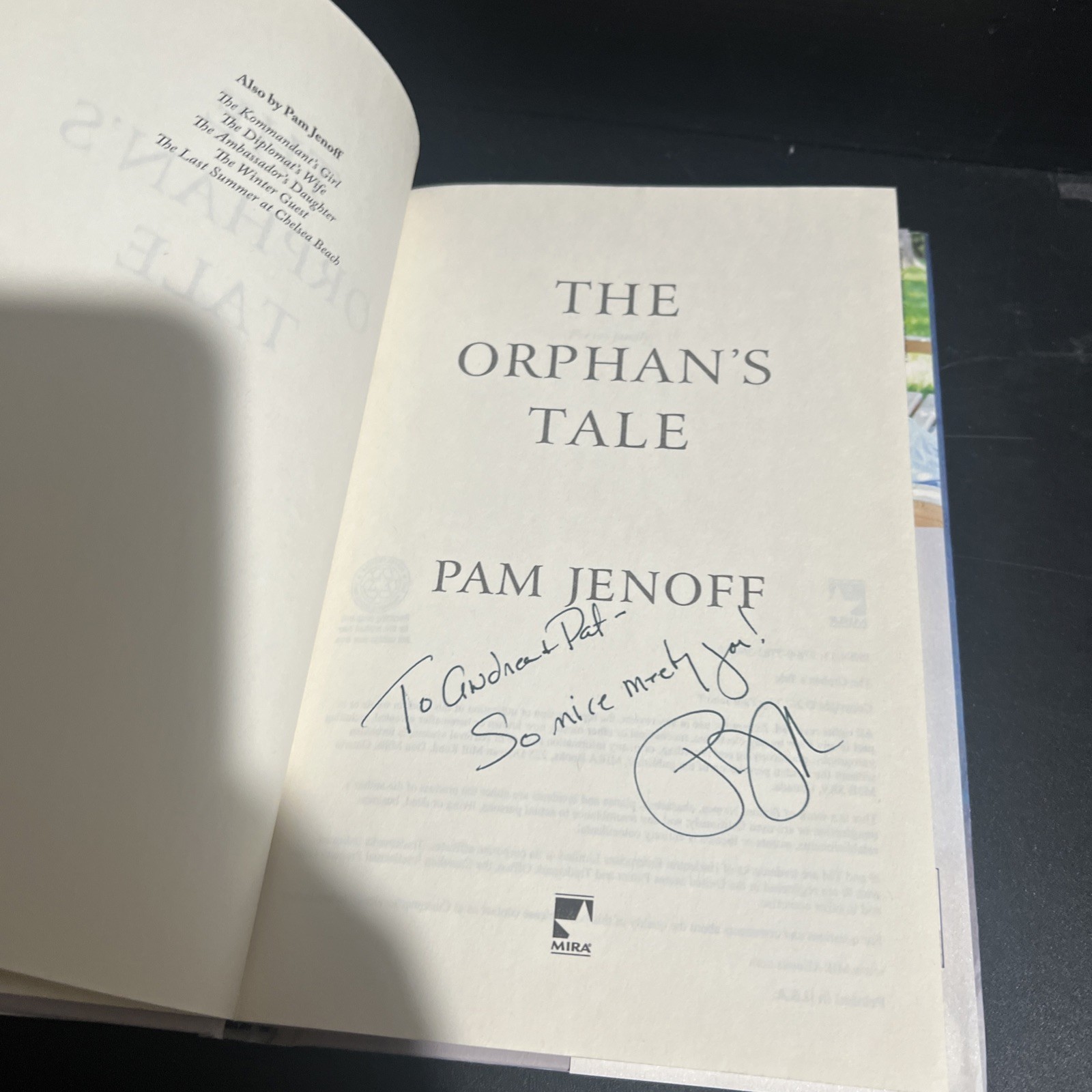 SIGNED 1st Edition The Orphan’s Tale by Pam Jenoff HC DJ 2017 WWII Novel