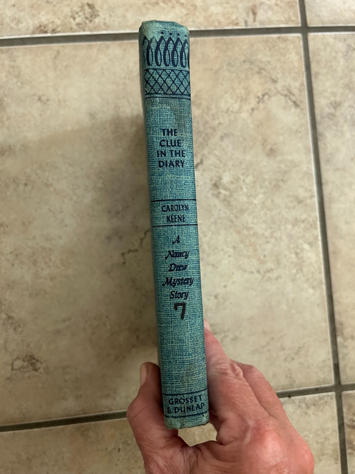 Nancy Drew The Clue in the Diary #7 Blue Cover 1932 Vintage HC Carolyn Keene