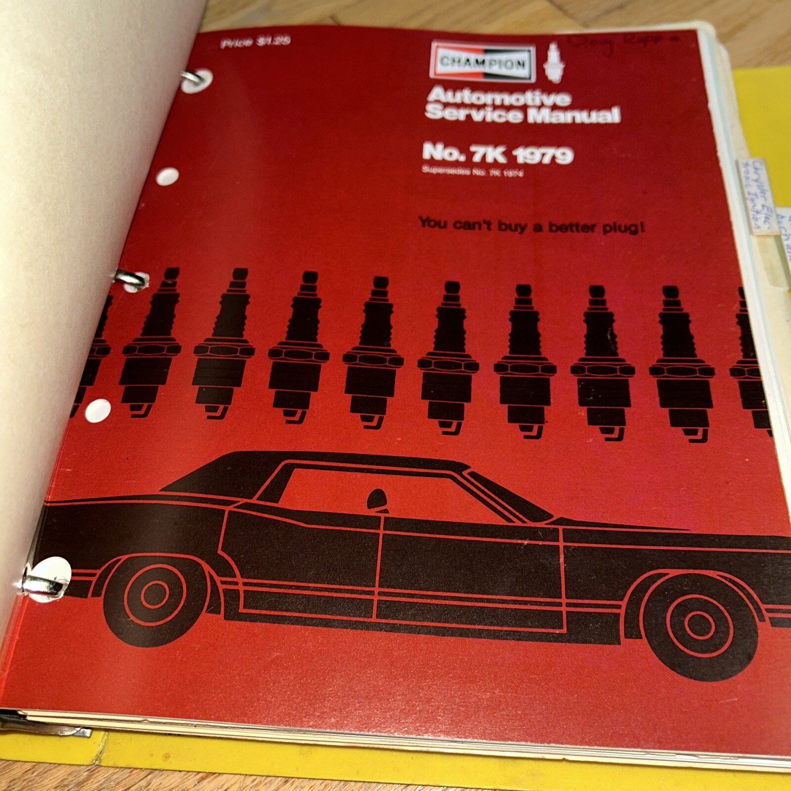 1980 LANE TECH, AUTO SHOP Massive Project Book (7 lbs) CLASS NOTES / BROCHURES