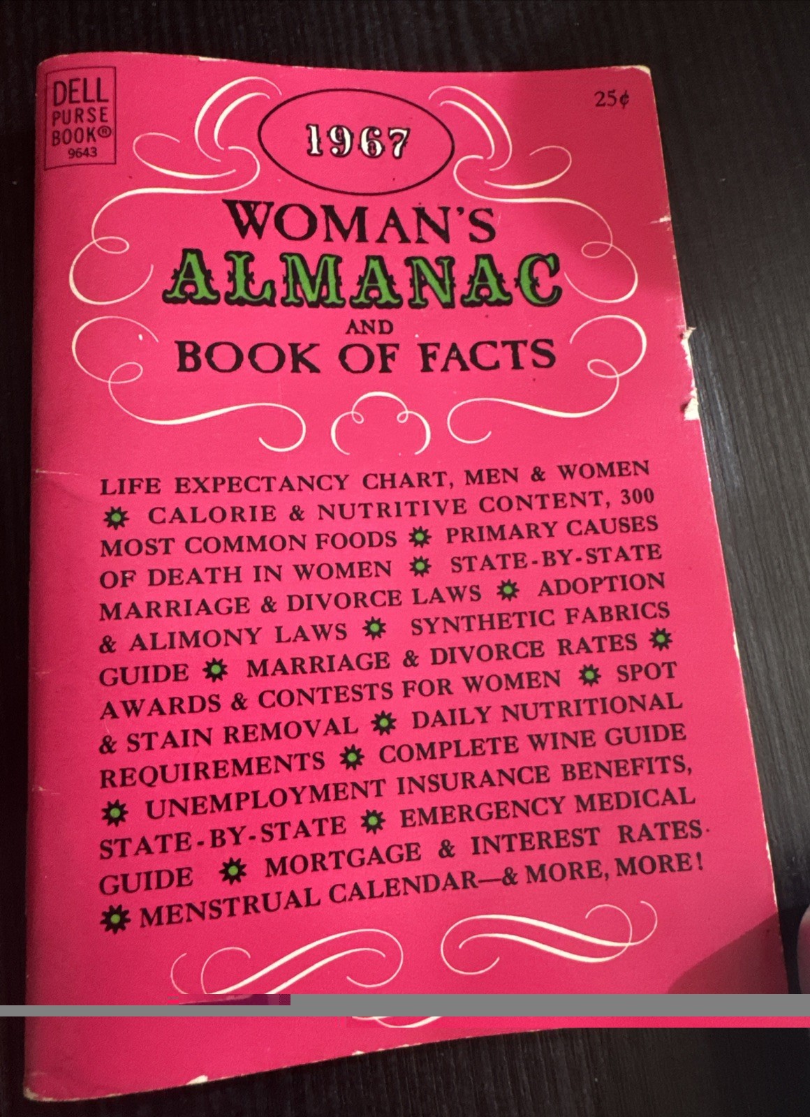 Woman’s Almanac and Book Of Facts 1967 Dell Purse Book Women Feminism 64 Pages