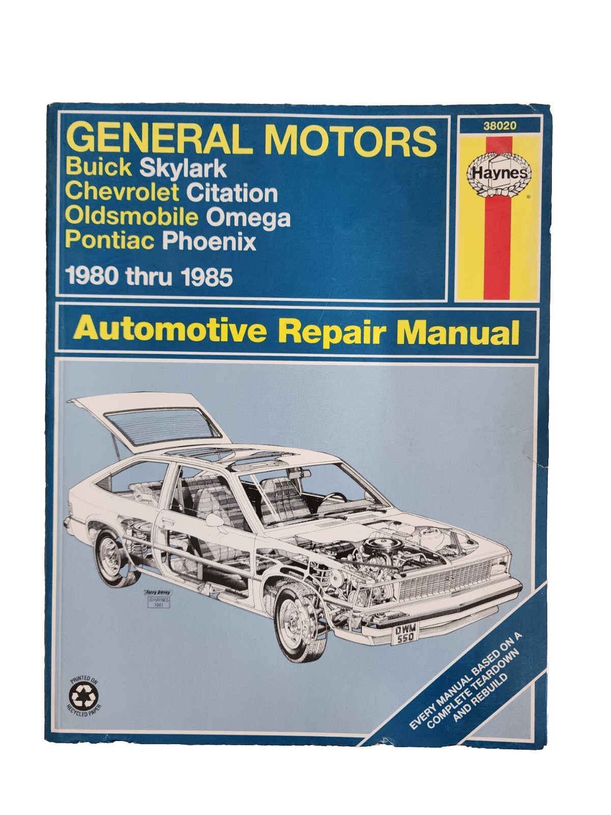 General Motors Haynes Automotive Repair Manual (38020) 1980 Thru 1985