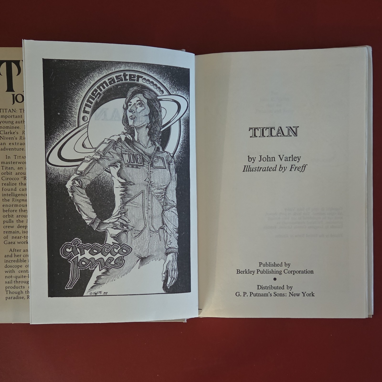 Titan by John Varley, Berkley, Book Club Edition, Freff, Hardcover, Dust Jacket