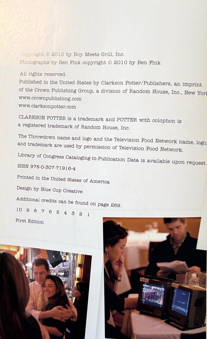 Bobby Flay’s Throwdown! Food Network Cookbook, Clarkson Potter Pub, HC & DJ, New