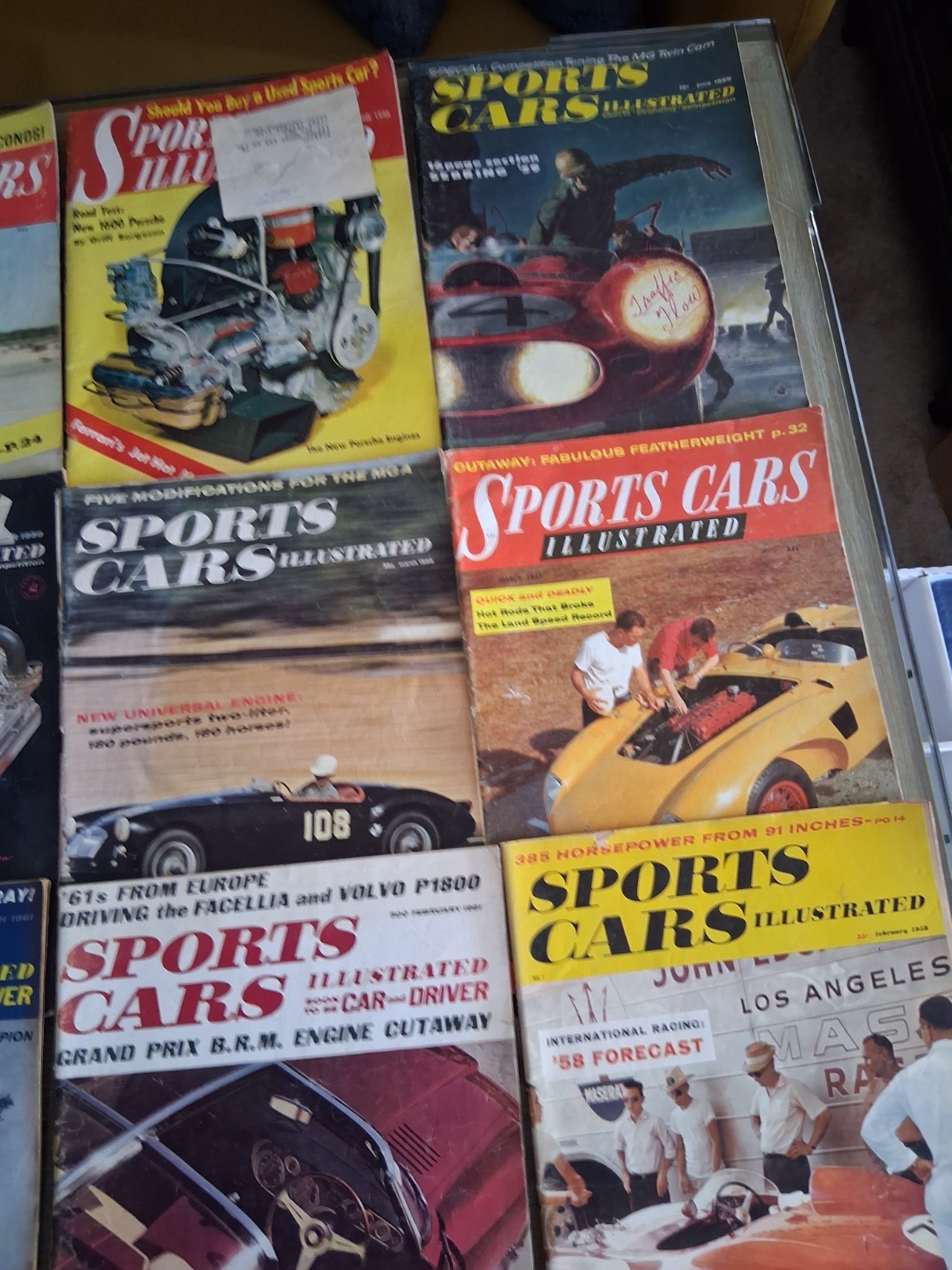 Sports Cars Illustrated Magazines 1950’s & 60’s – Lot of (15) EL-B1
