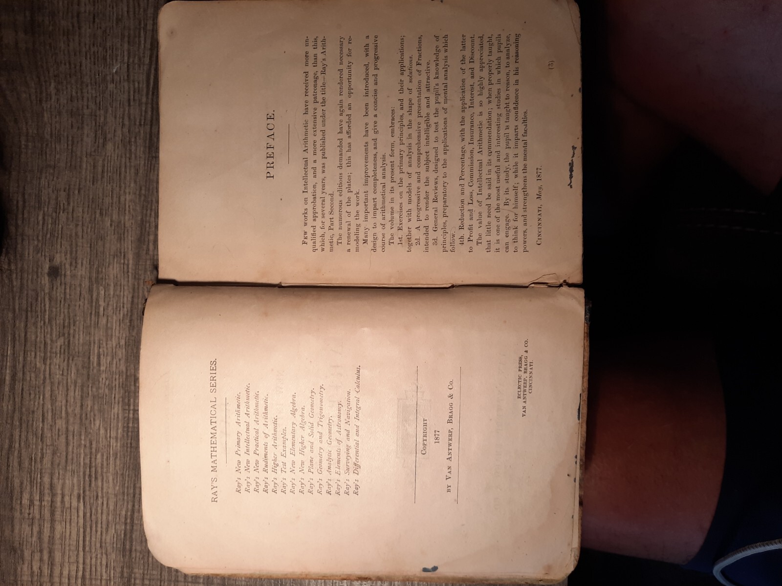 Antique Ray’s New Practical Arithmetic Eclectic Educational Series 1877