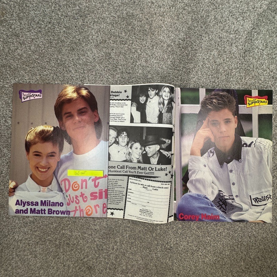 Superstars Magazines Fall 1989 & Winter 1989-90 NKOTB Haim Gibson Depp & Savage