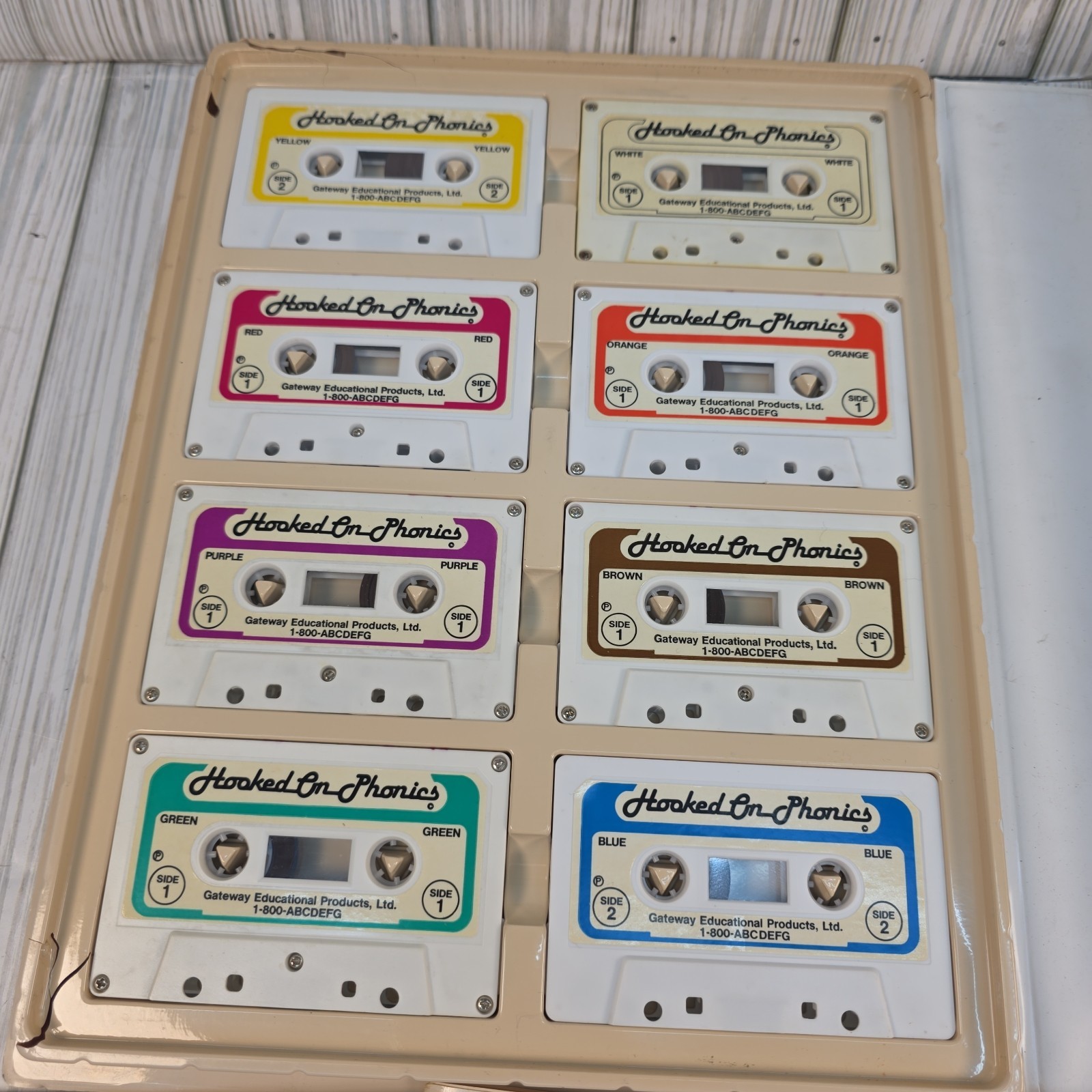 Vintage 1991 Hooked On Phonics Complete Set Cassette Tapes Workbooks Flashcards