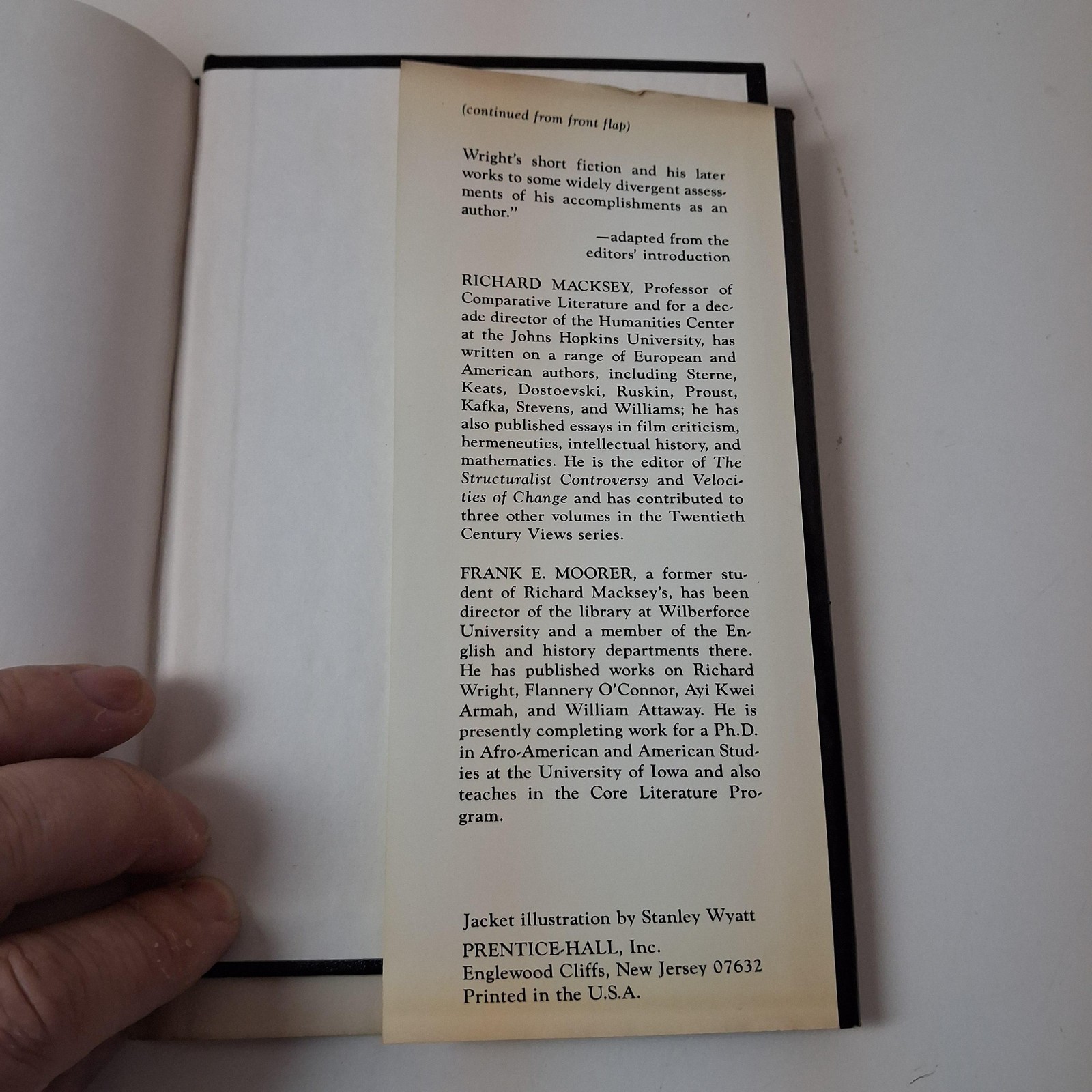 Richard Wright A Collection Of Critical Essays Hardcover 1984 Prentice Hall