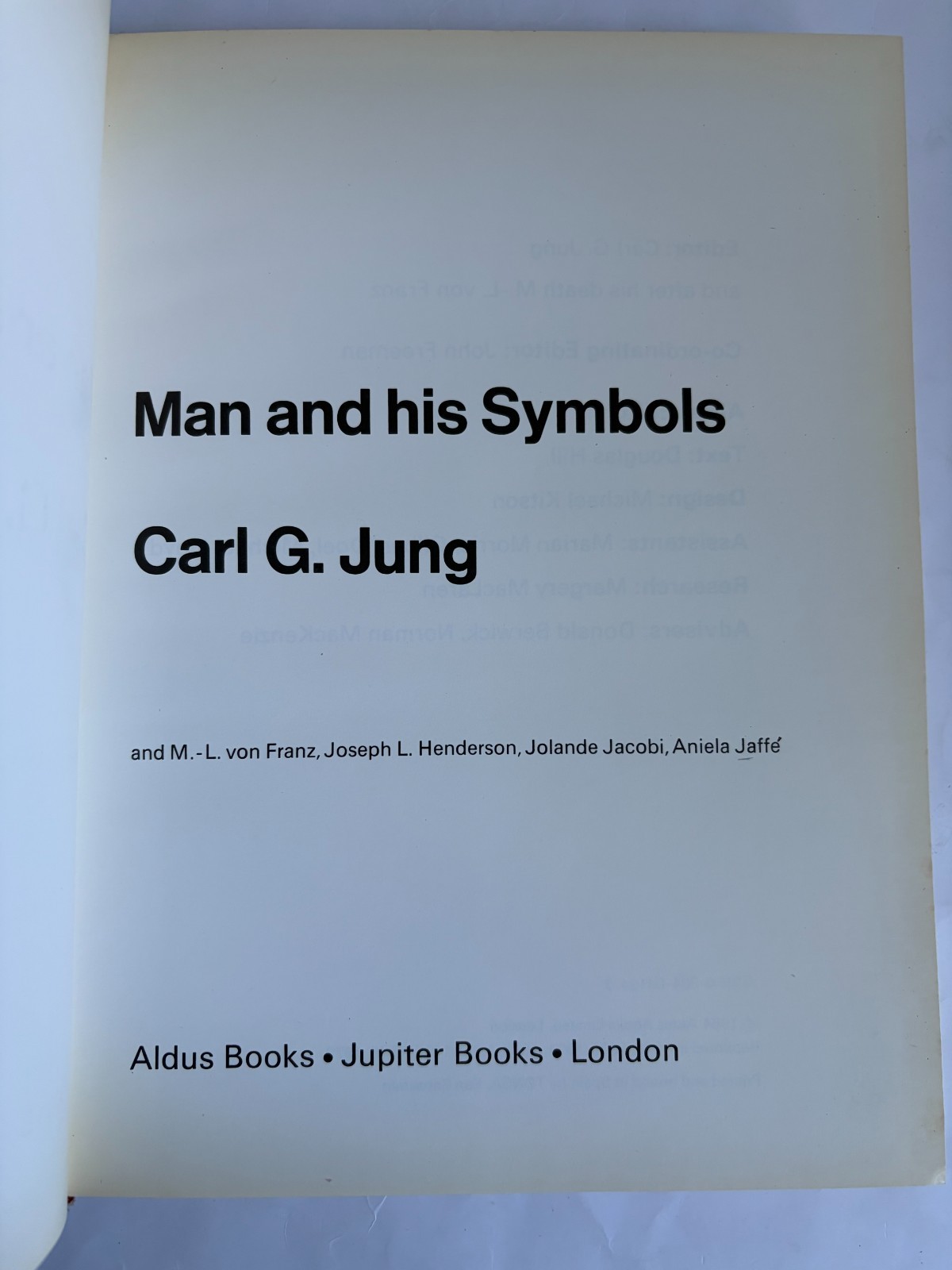 Man And His Symbols by Carl G. Jung, M. L. von Franz et al