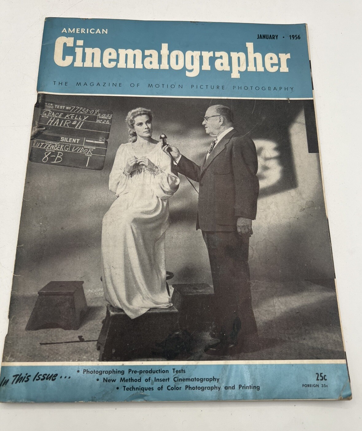 American Cinematographer Magazine January 1956 Grace Kelly Cover